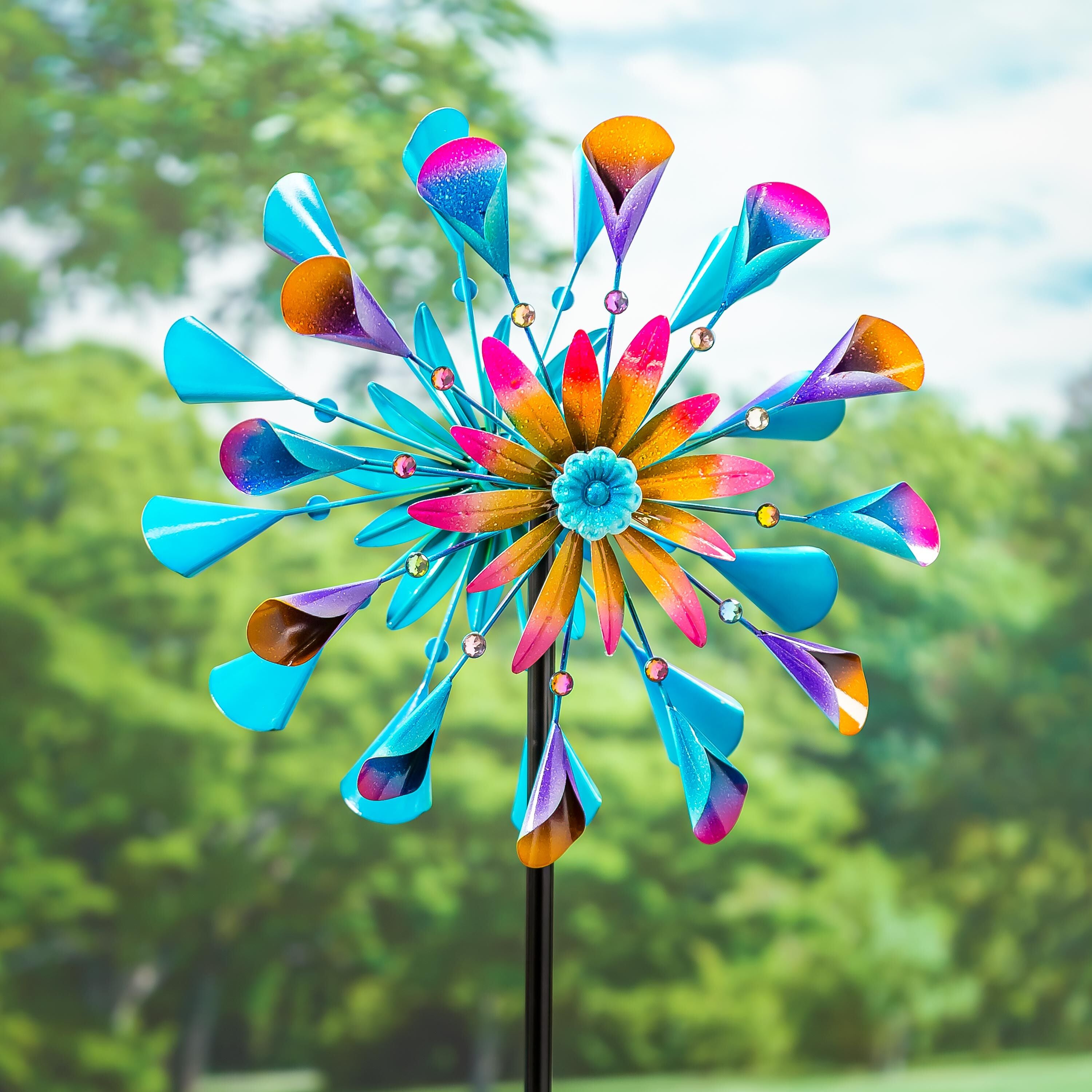 Colorful Calla Lily Metal Wind Spinner – Plow & Hearth