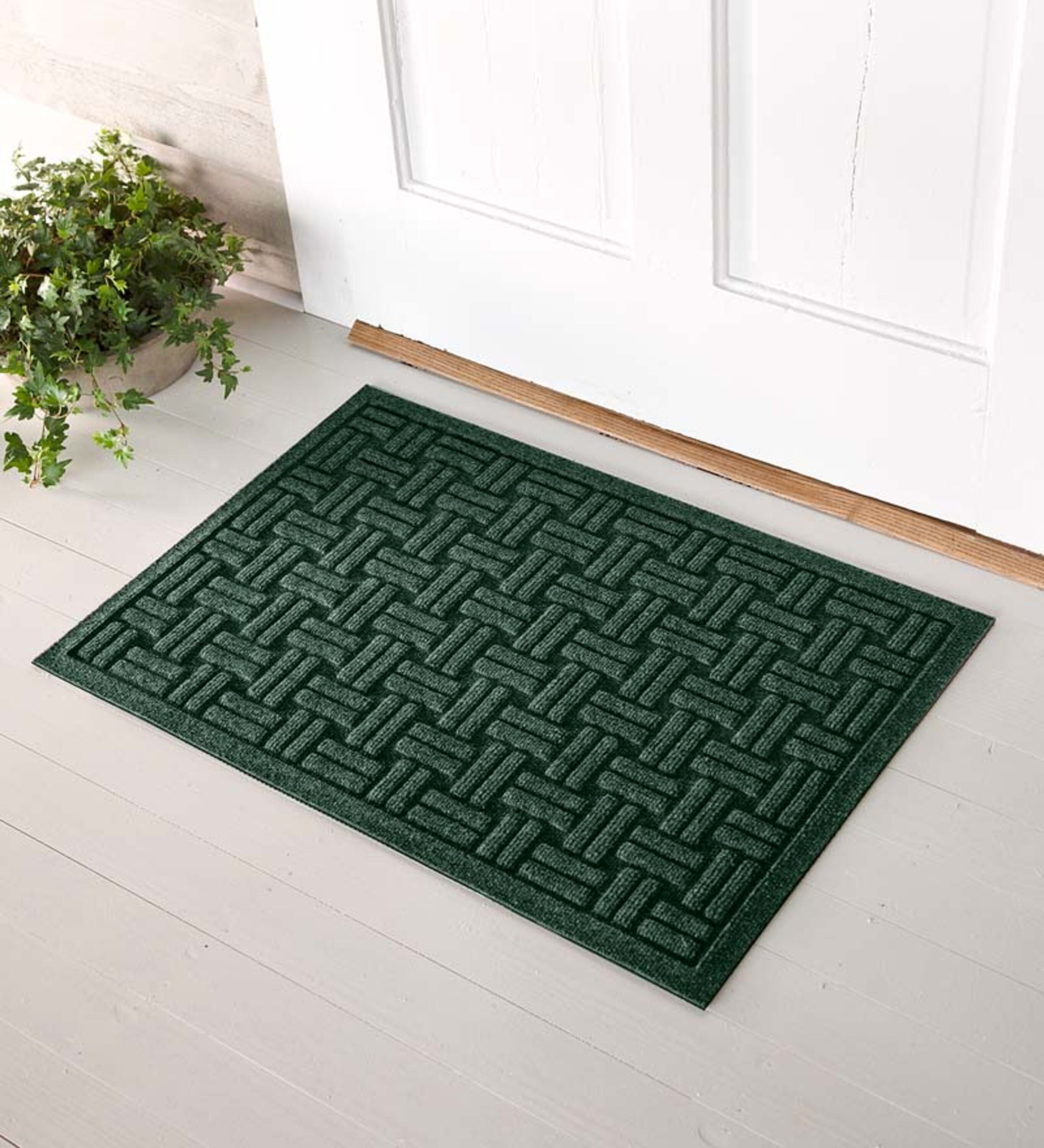 WaterHog® Basket Weave Doormat, 3' x 5' – Plow & Hearth
