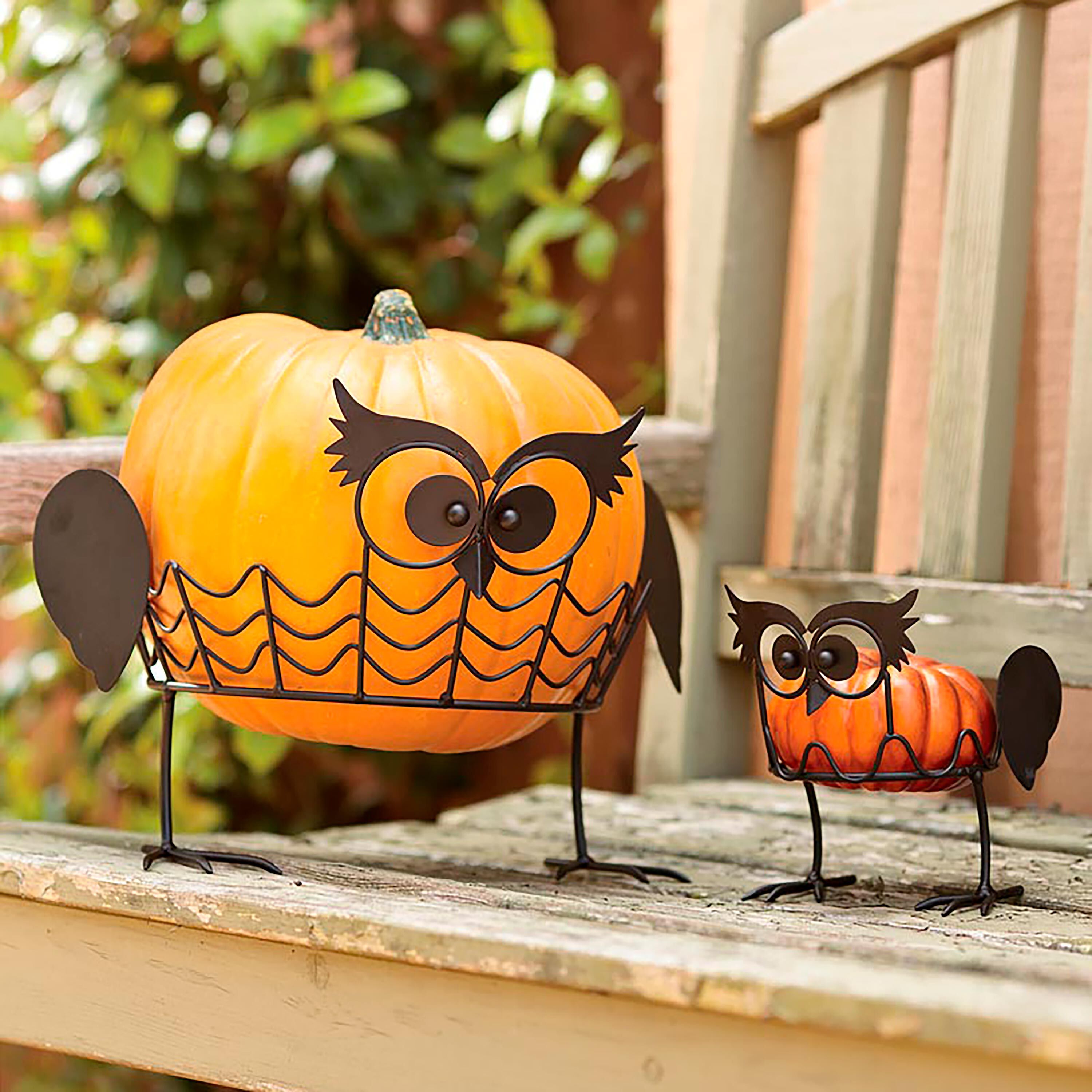 Plow & Hearth Owl Pumpkin Holders - Thumbnail 5