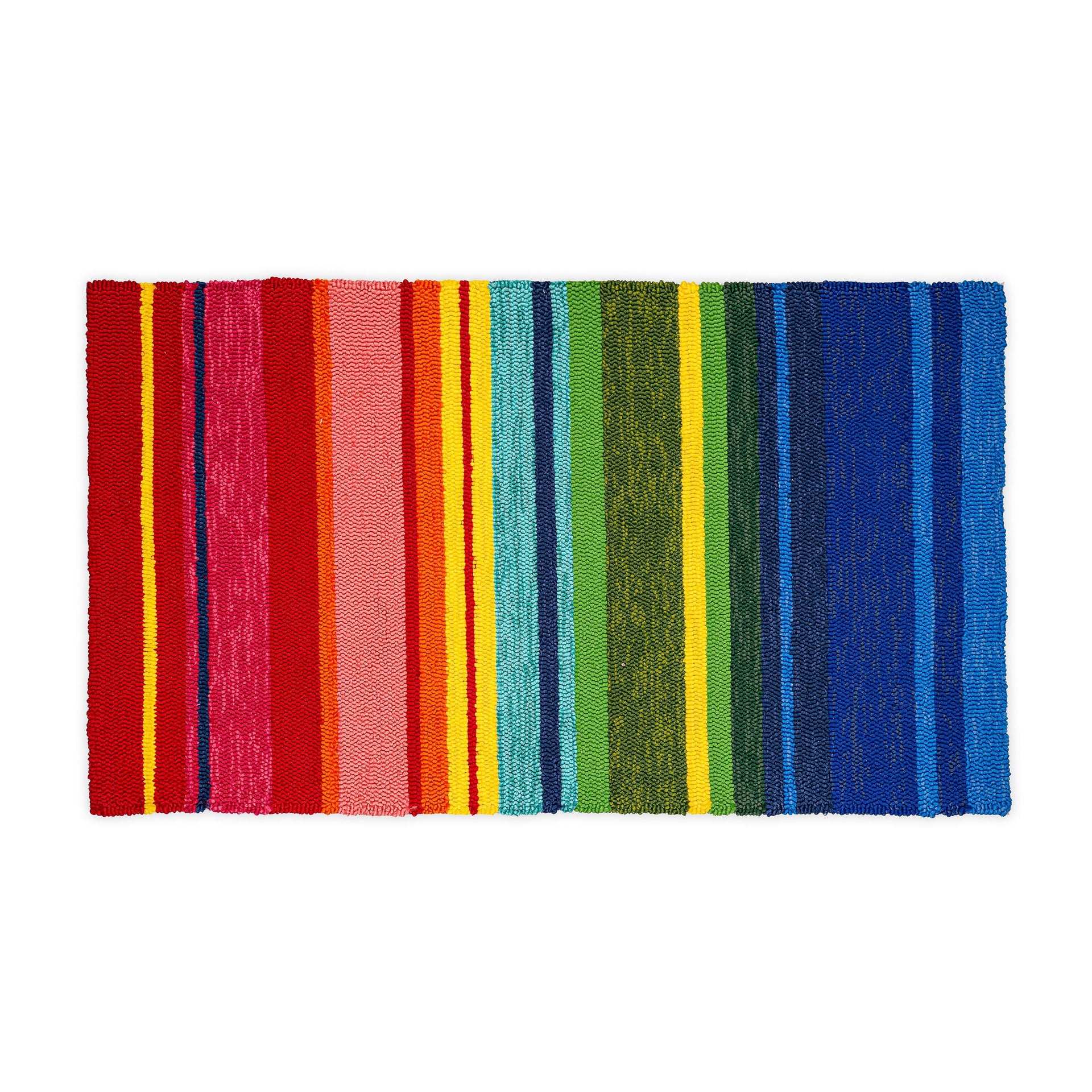 Indoor/Outdoor Palermo Stripe Hooked Polypropylene Accent Rug 24"x42"