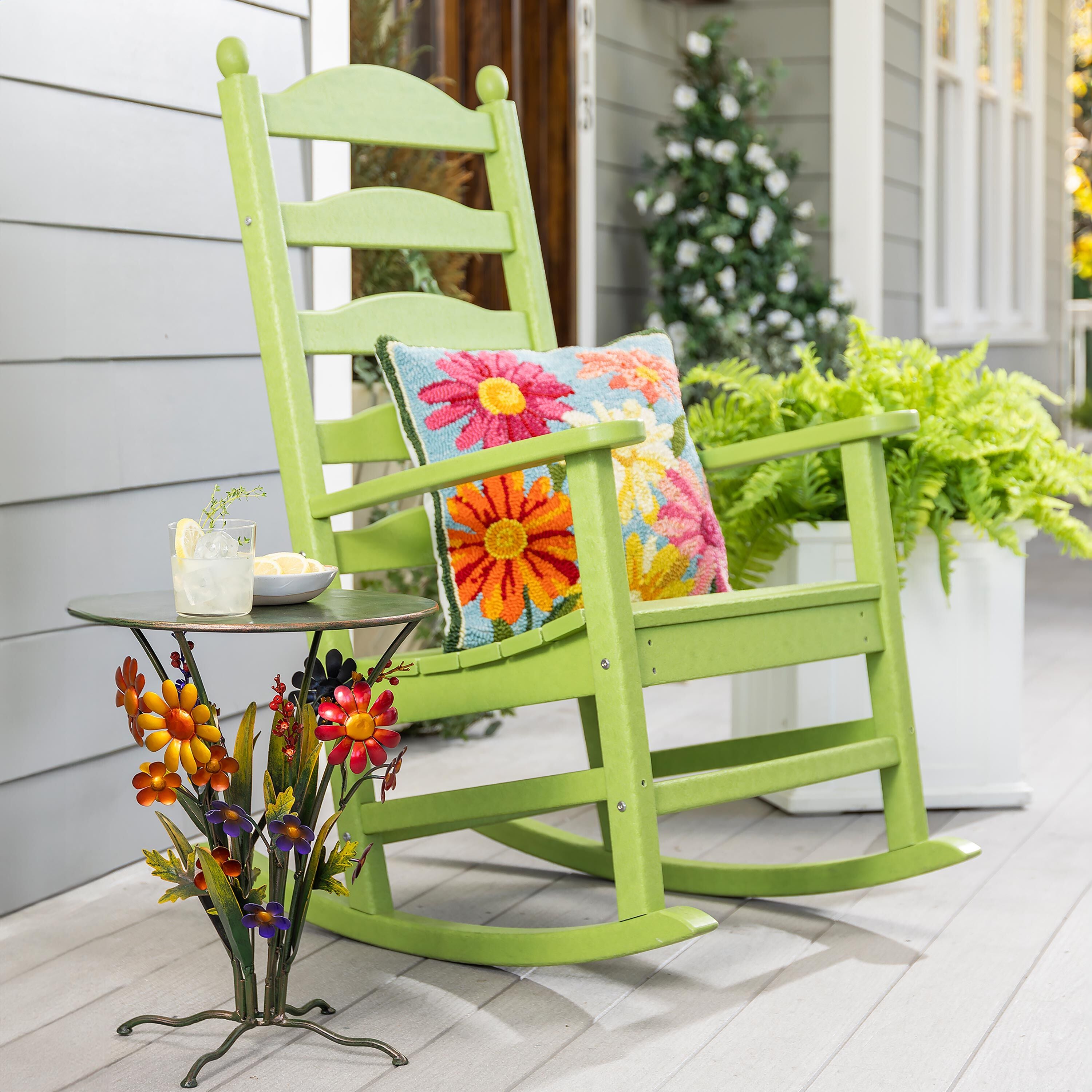 Handcrafted Metal Daisy Side Table – Plow & Hearth
