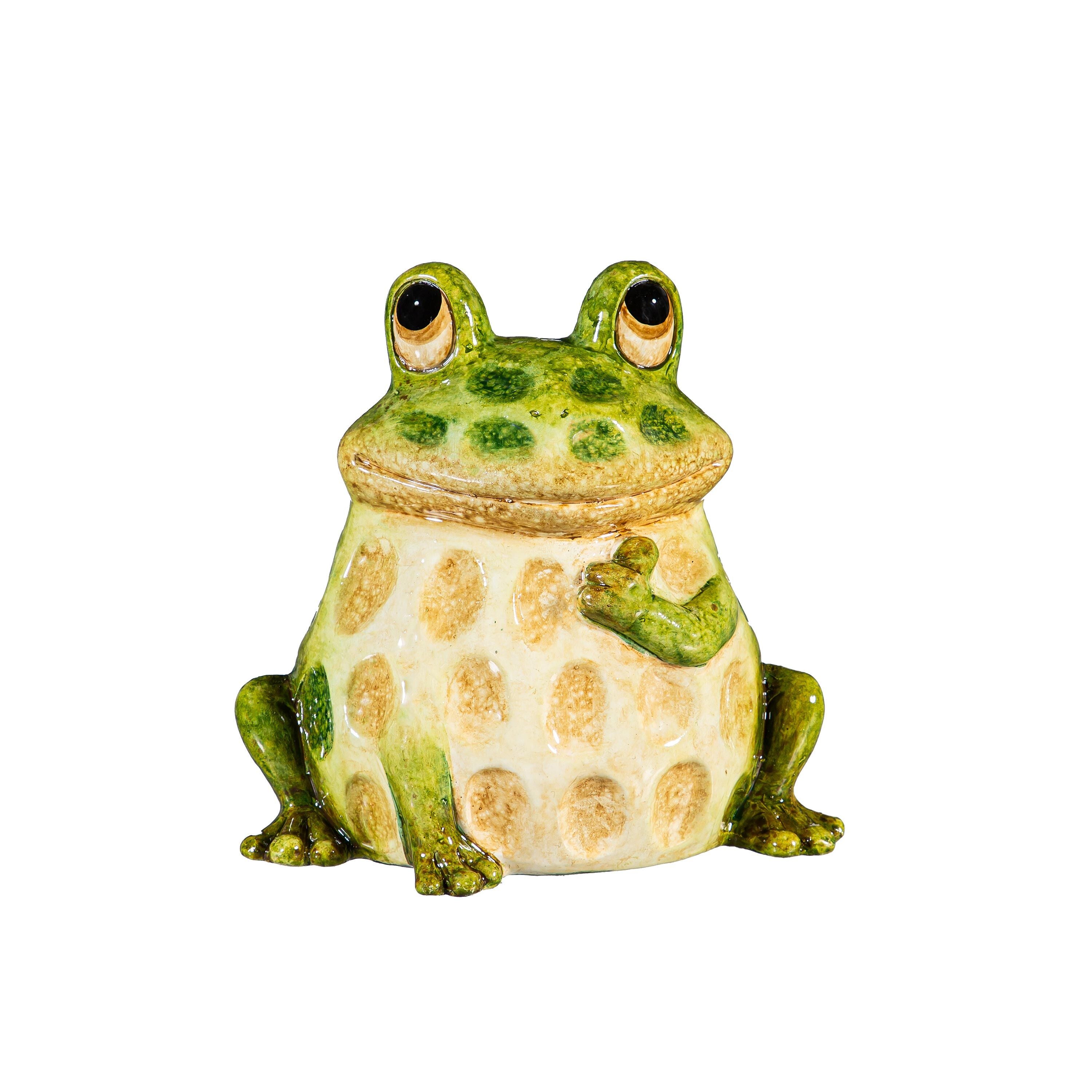 Frog Family Ceramic Statue, Set of 3, 7