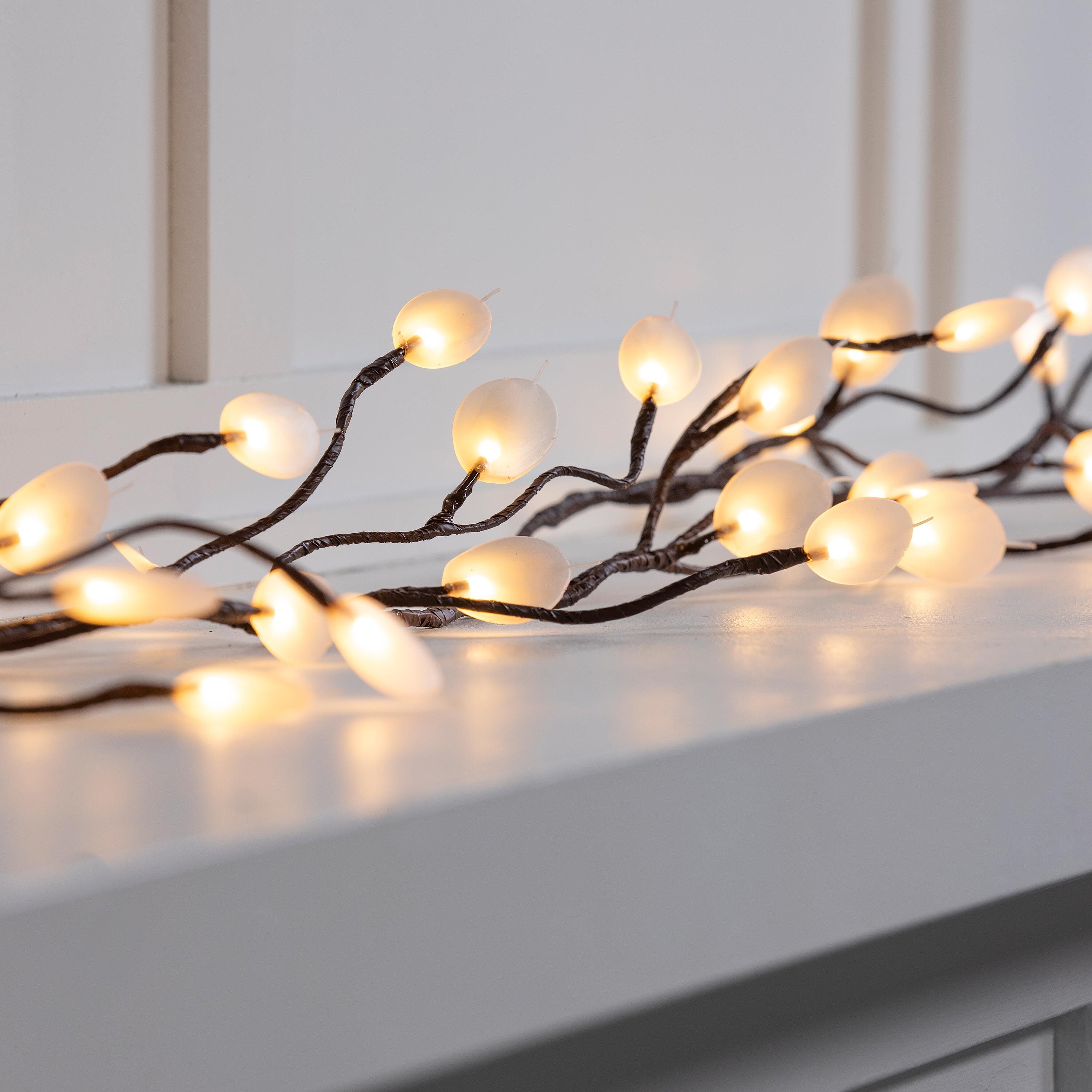 プライスタグ ガーランド Winter Grove Garland LED Silver Dollar – Plow & Hearth