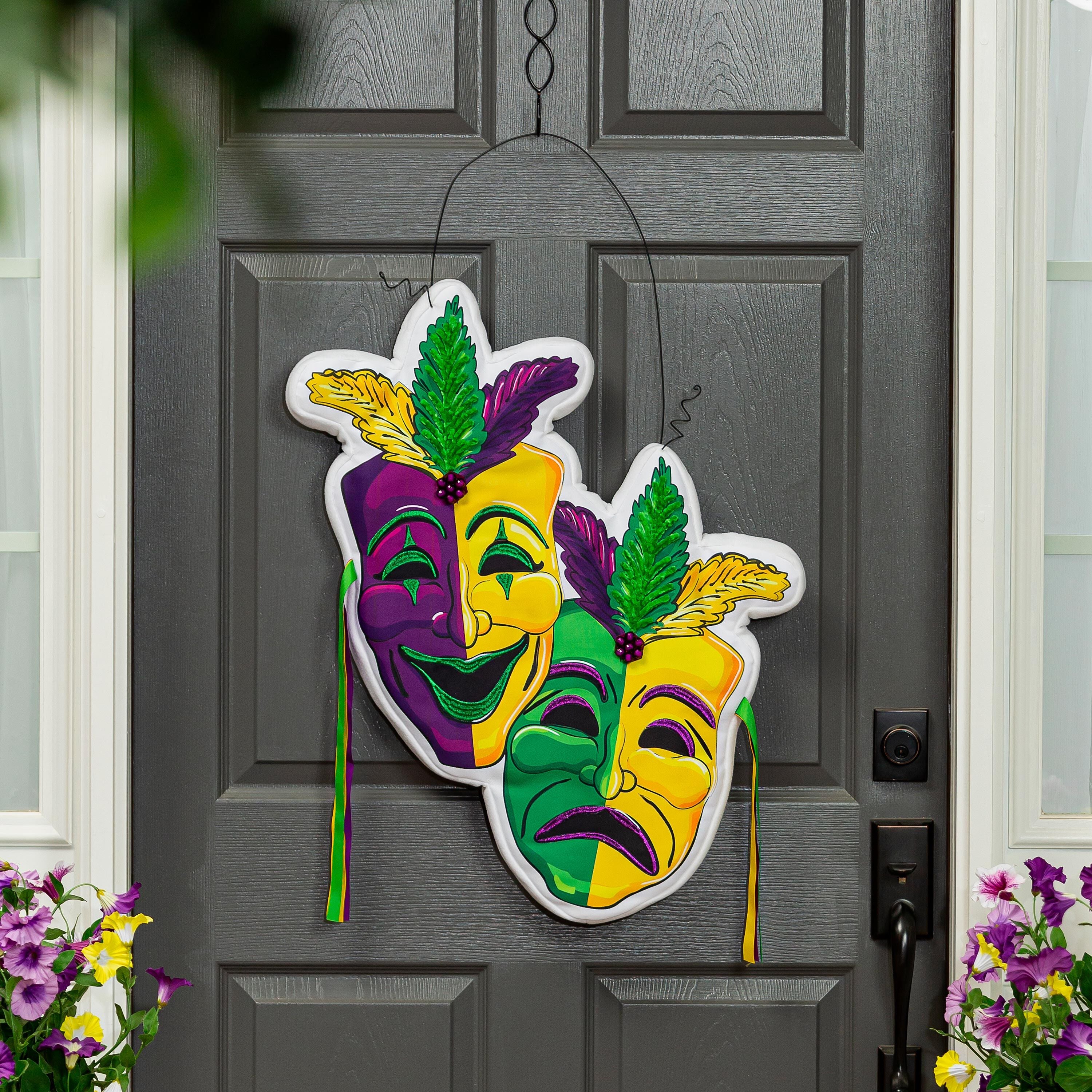 Mardi Gras Theater Mask Estate Door Décor – Plow & Hearth