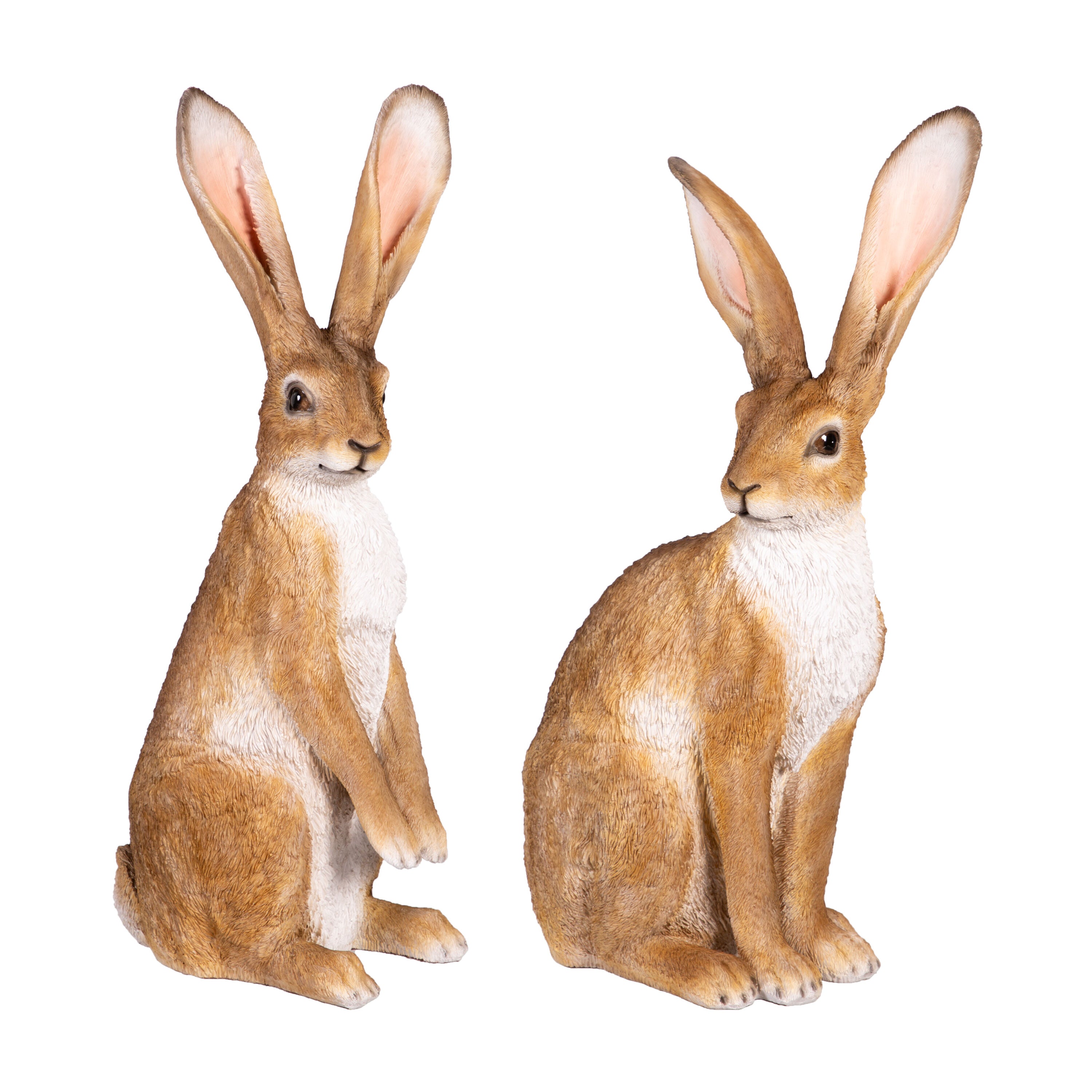 Ornamental Hares Garden Statuary, Set of 2 – Plow & Hearth