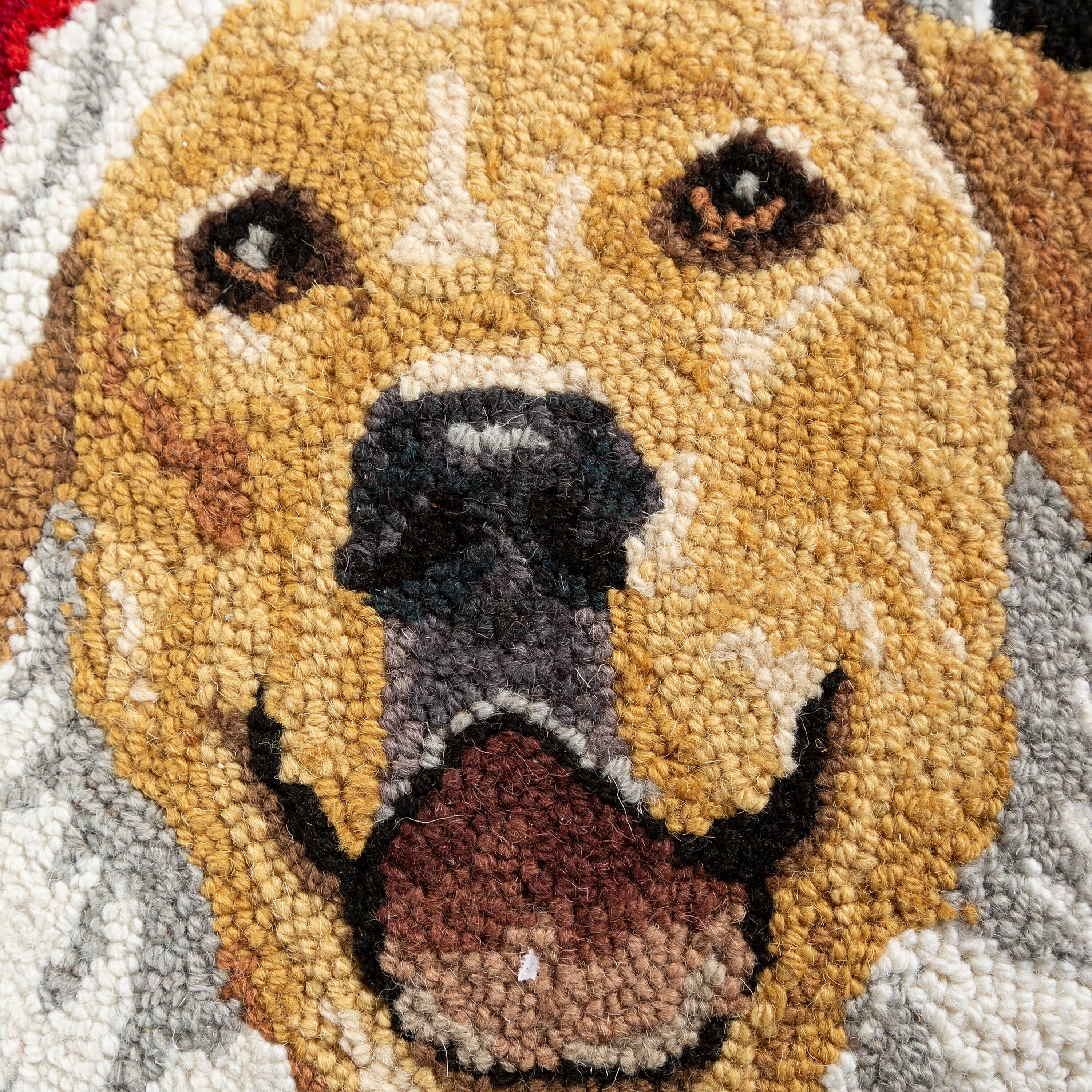 Plow & Hearth Golden Retriever Santa Throw Pillow - Thumbnail 4