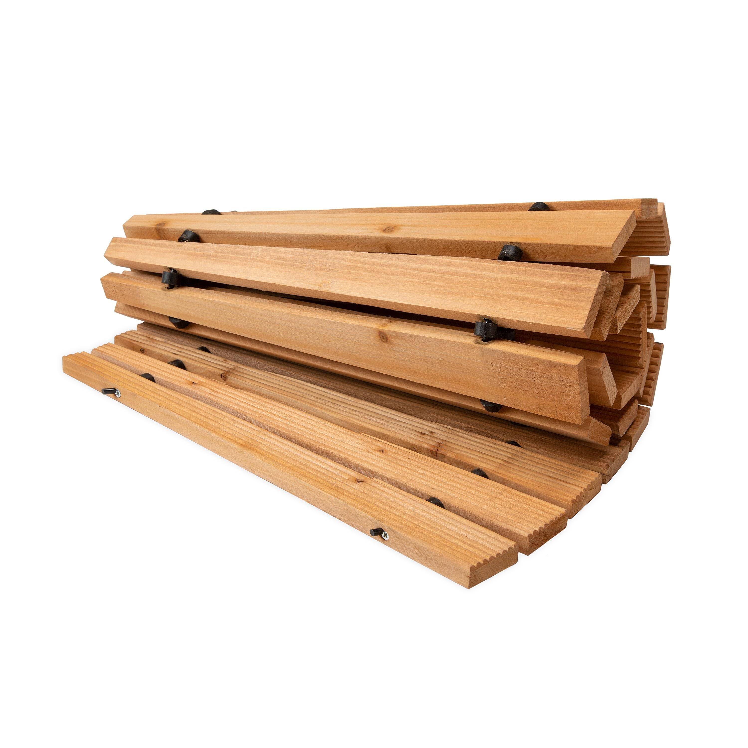 Plow & Hearth Roll-Out Curved Hardwood Pathway - Thumbnail 4