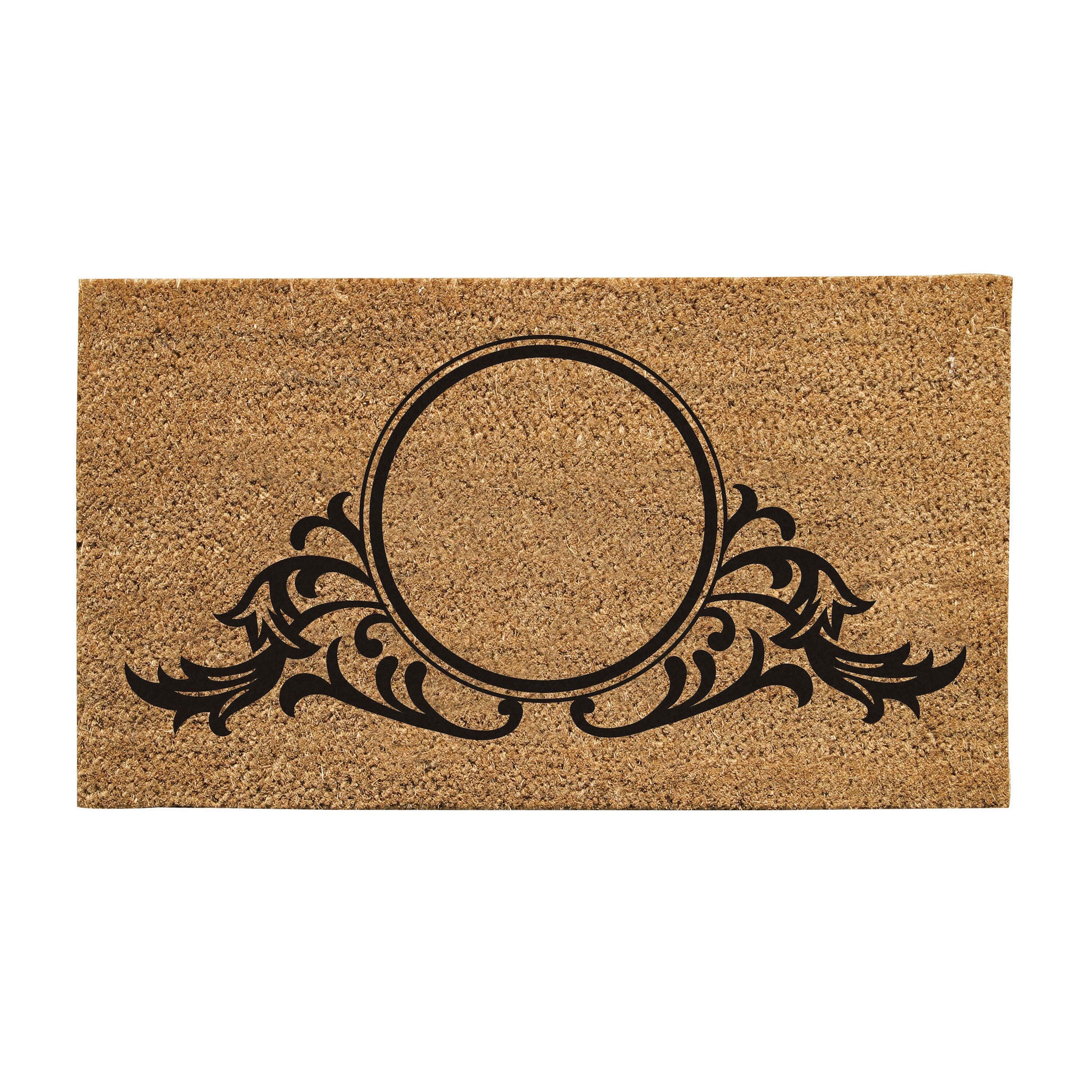 Plow & Hearth Monogram Coir Door Mat