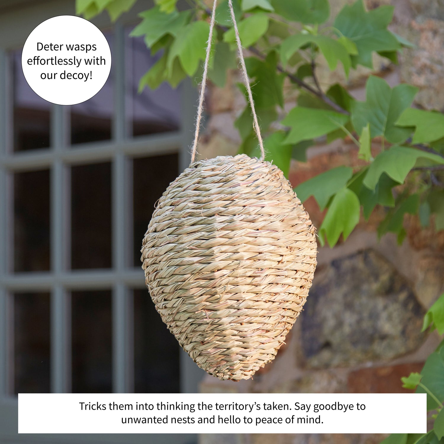 hanging plants that deter wasps 10" Wasp Deterrent, Woven
