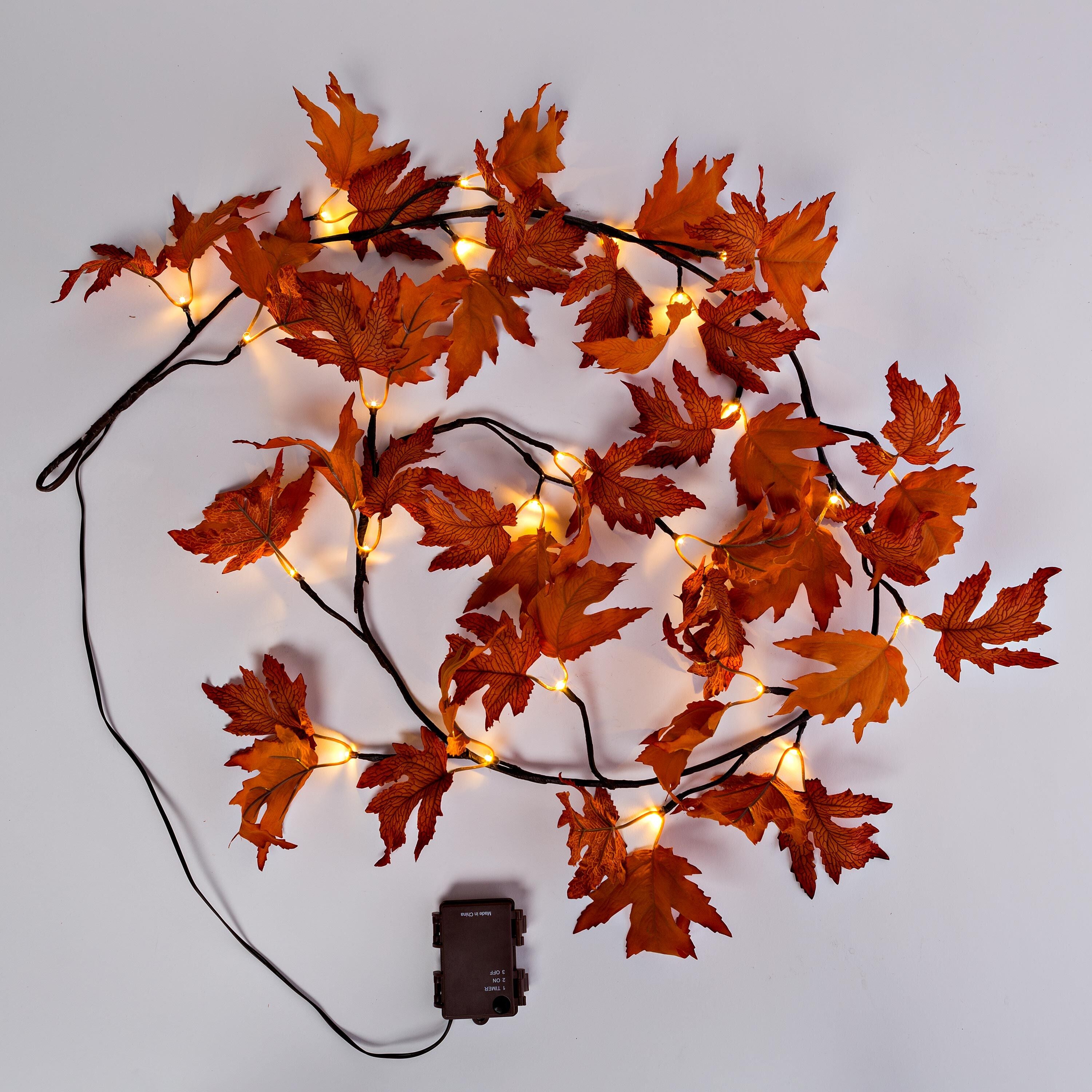 Plow & Hearth Maple Leaf Garland - Thumbnail 2