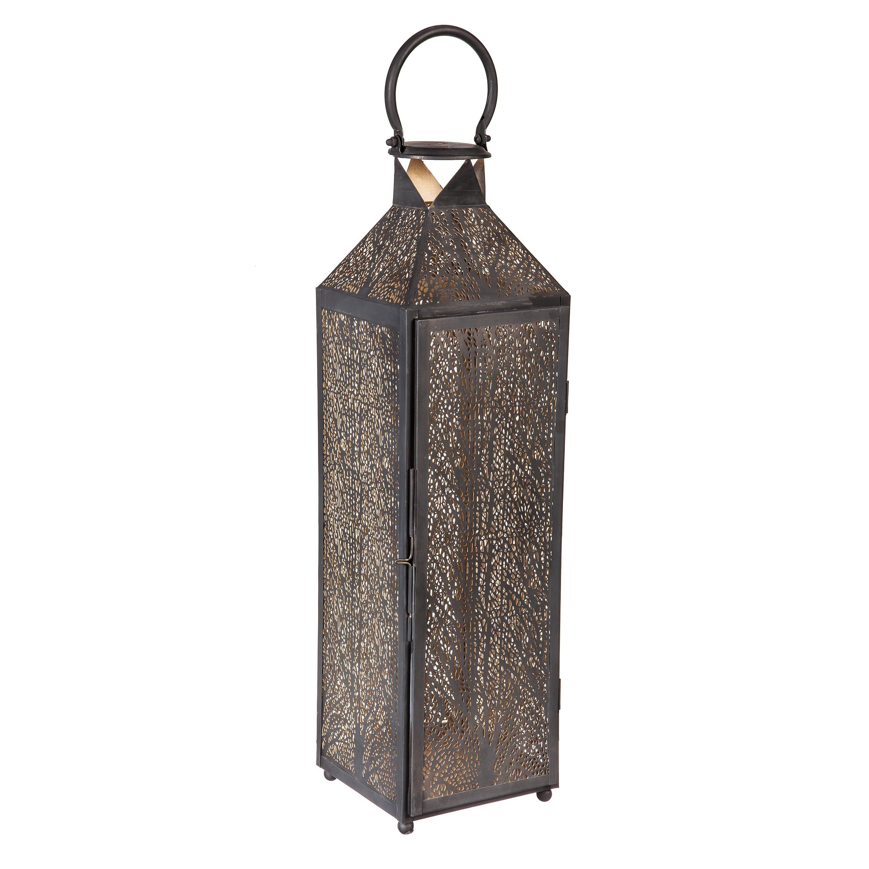 Etched Metal Candle Lanterns, Set of 2 – Plow & Hearth