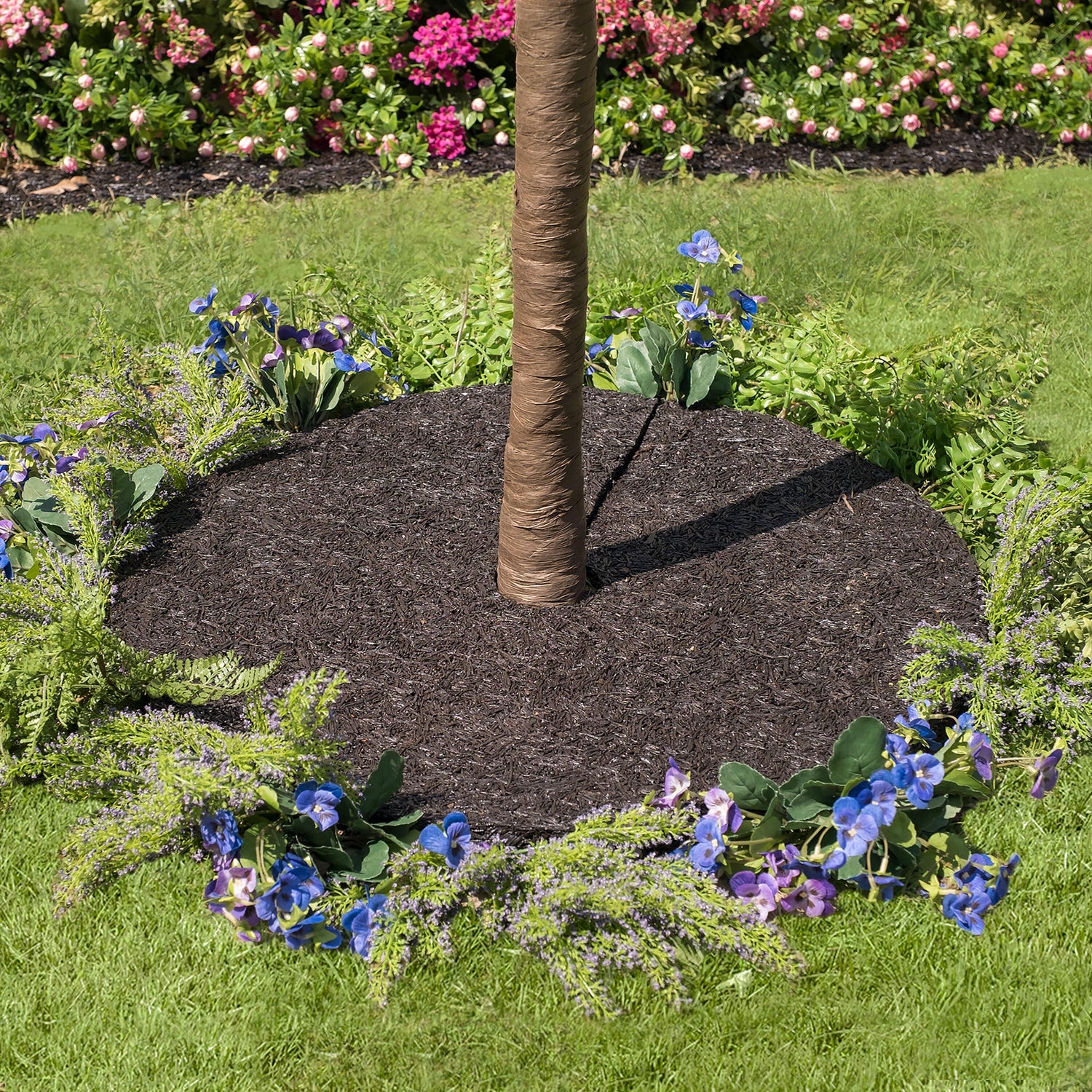 can you put rubber mulch around trees Permanent Mulch Tree Ring, 36" dia