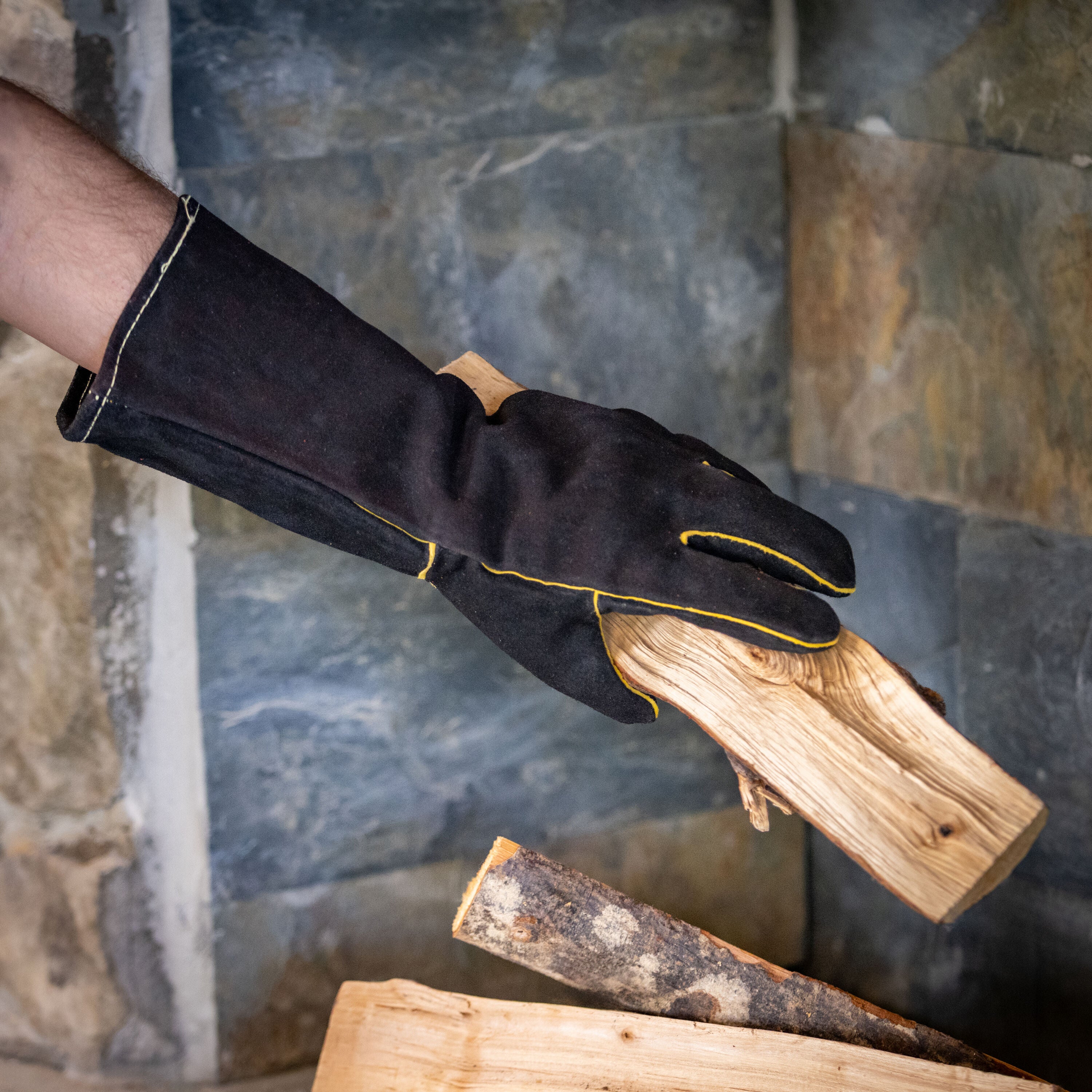 Leather Fireplace Gloves, 16