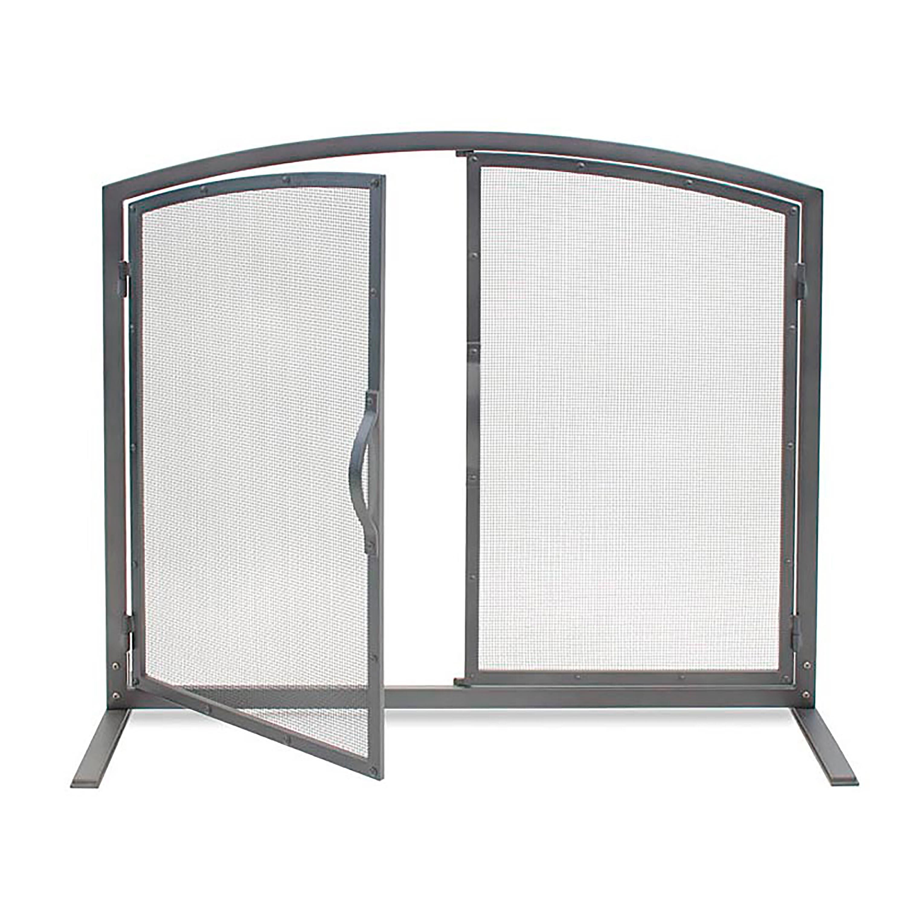 Plow & Hearth Shadow Iron Door Fireplace Screen