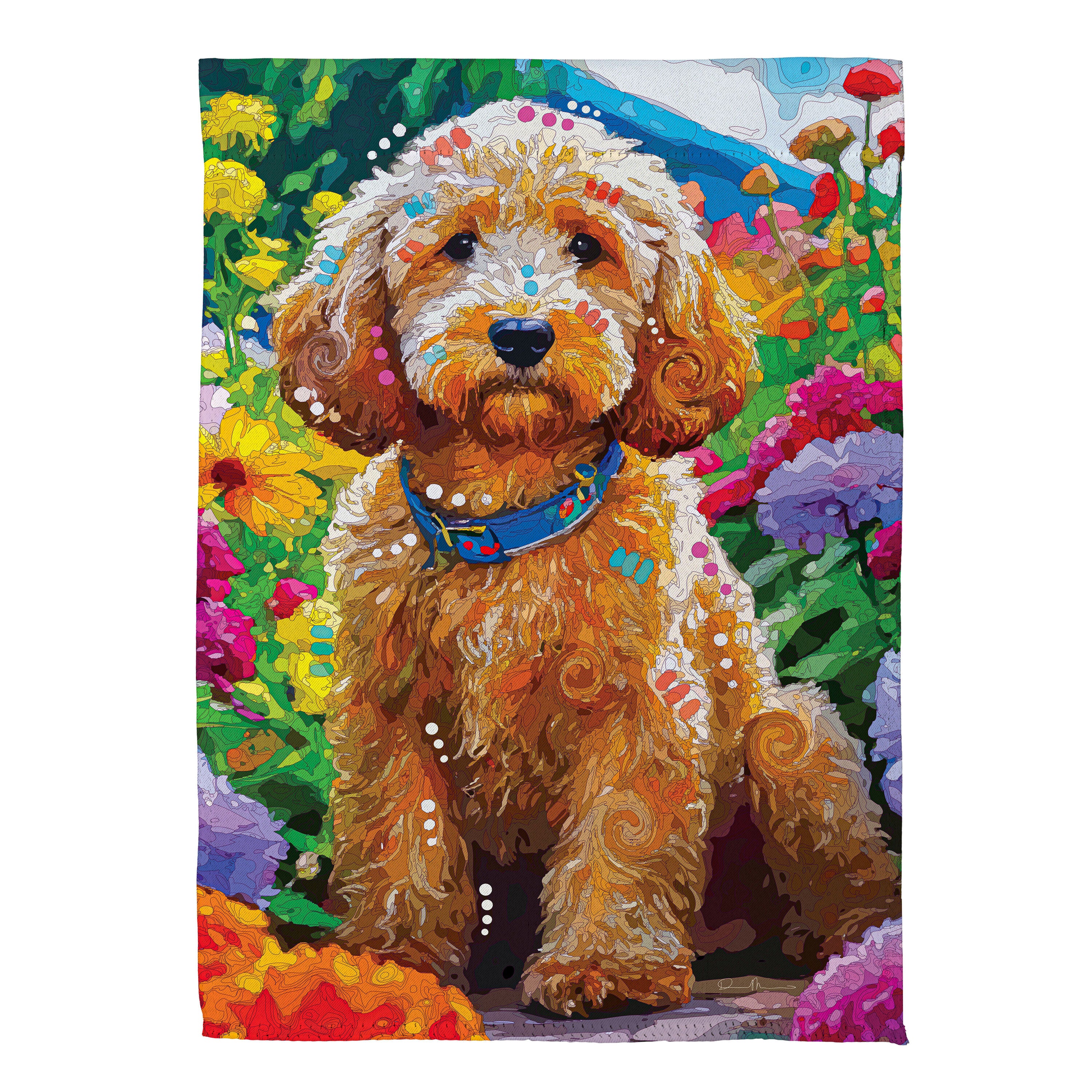 Painted Doodle Suede Garden Flag – Plow & Hearth