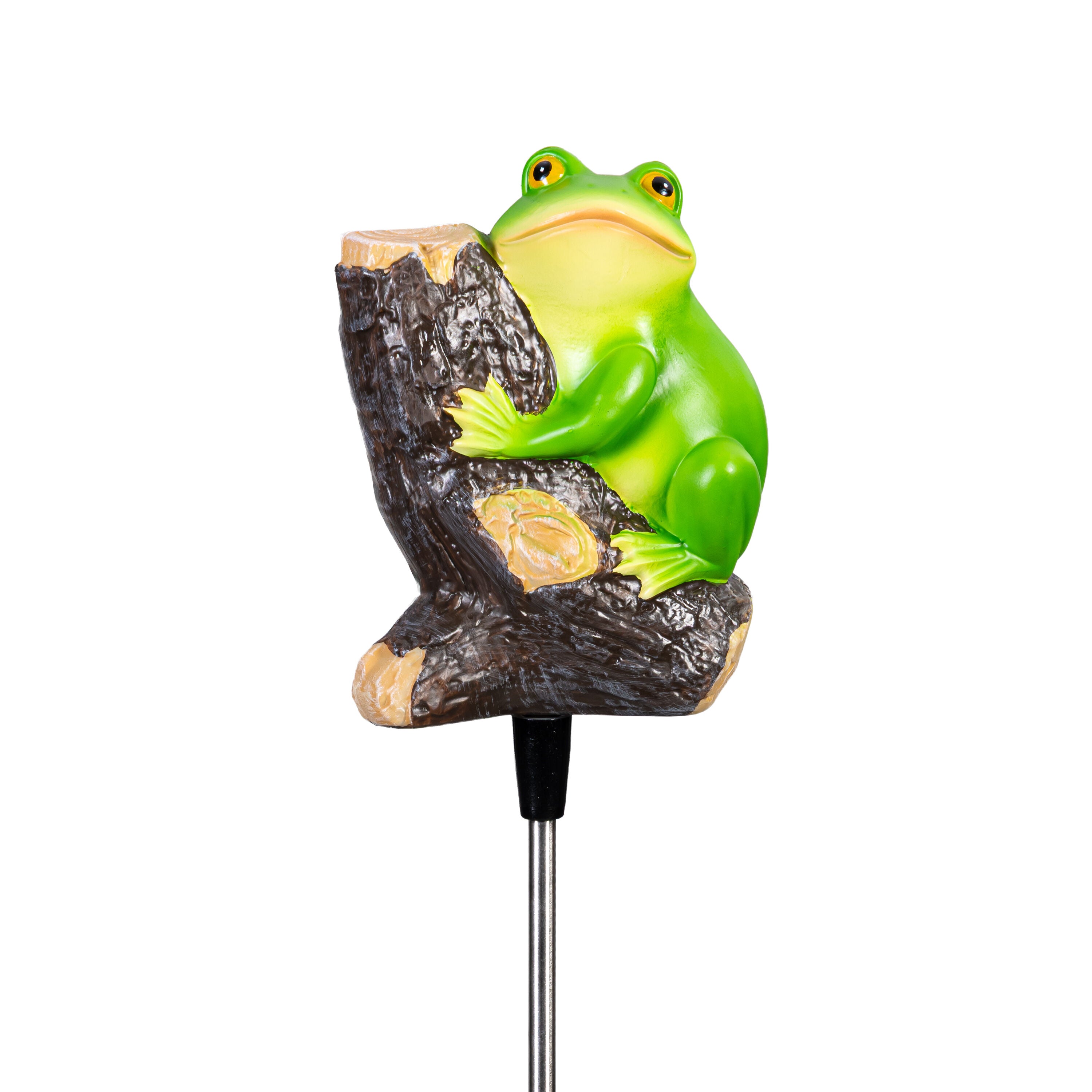 SOUND FROG Berial LED:サクラ Frog with Sound Solar Garden Stake – Plow & Hearth
