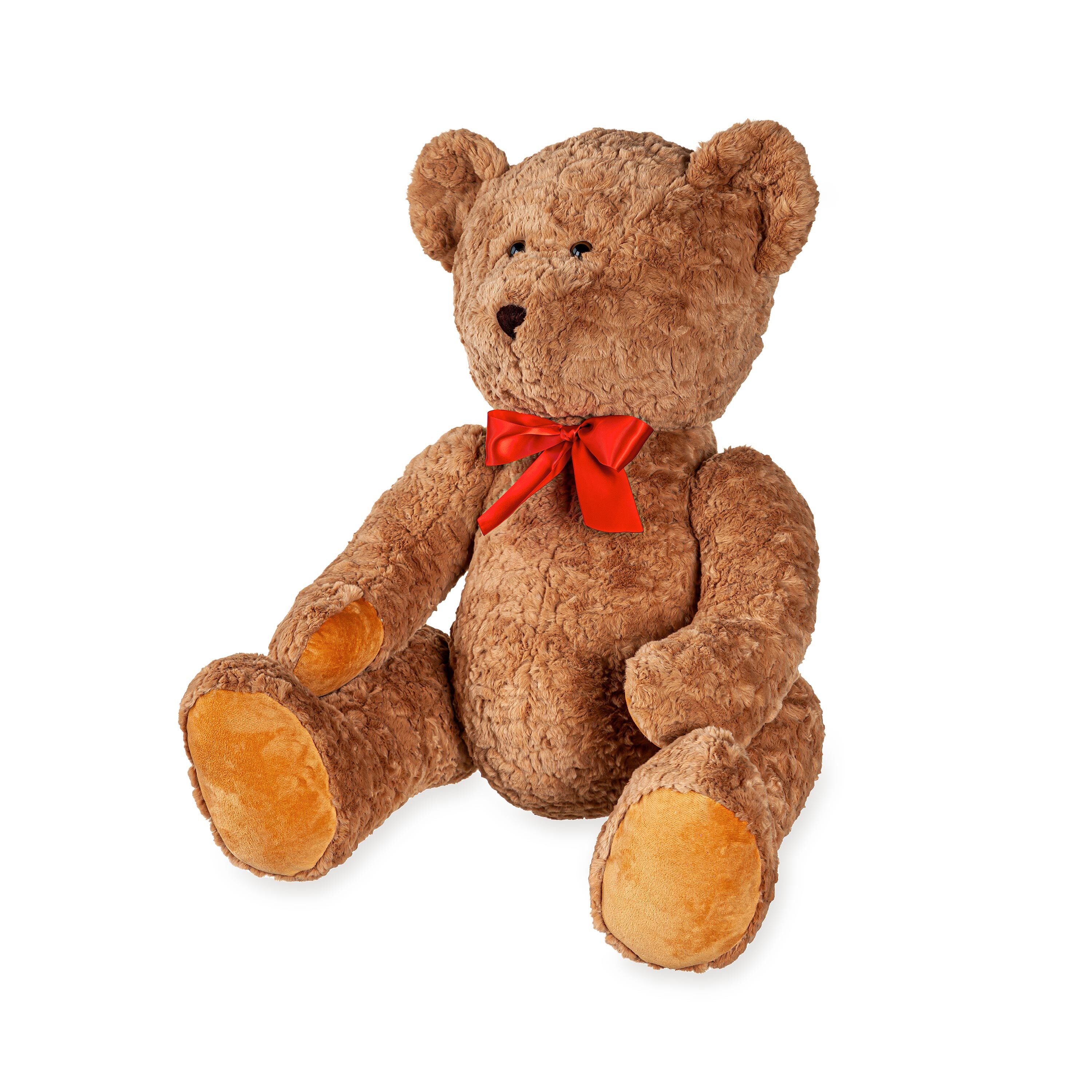 Oversized Plush Bear with Bow – Plow & Hearth