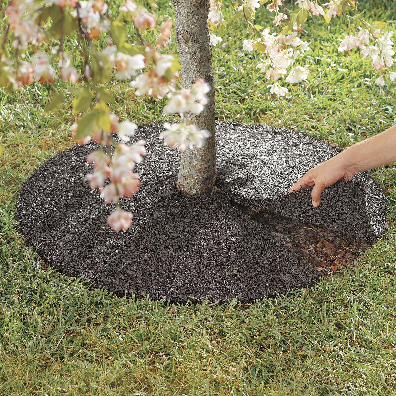 rubber tree rings 36 inch Plow & Hearth Permanent Mulch Recycled Rubber Tree Ring, 36" dia