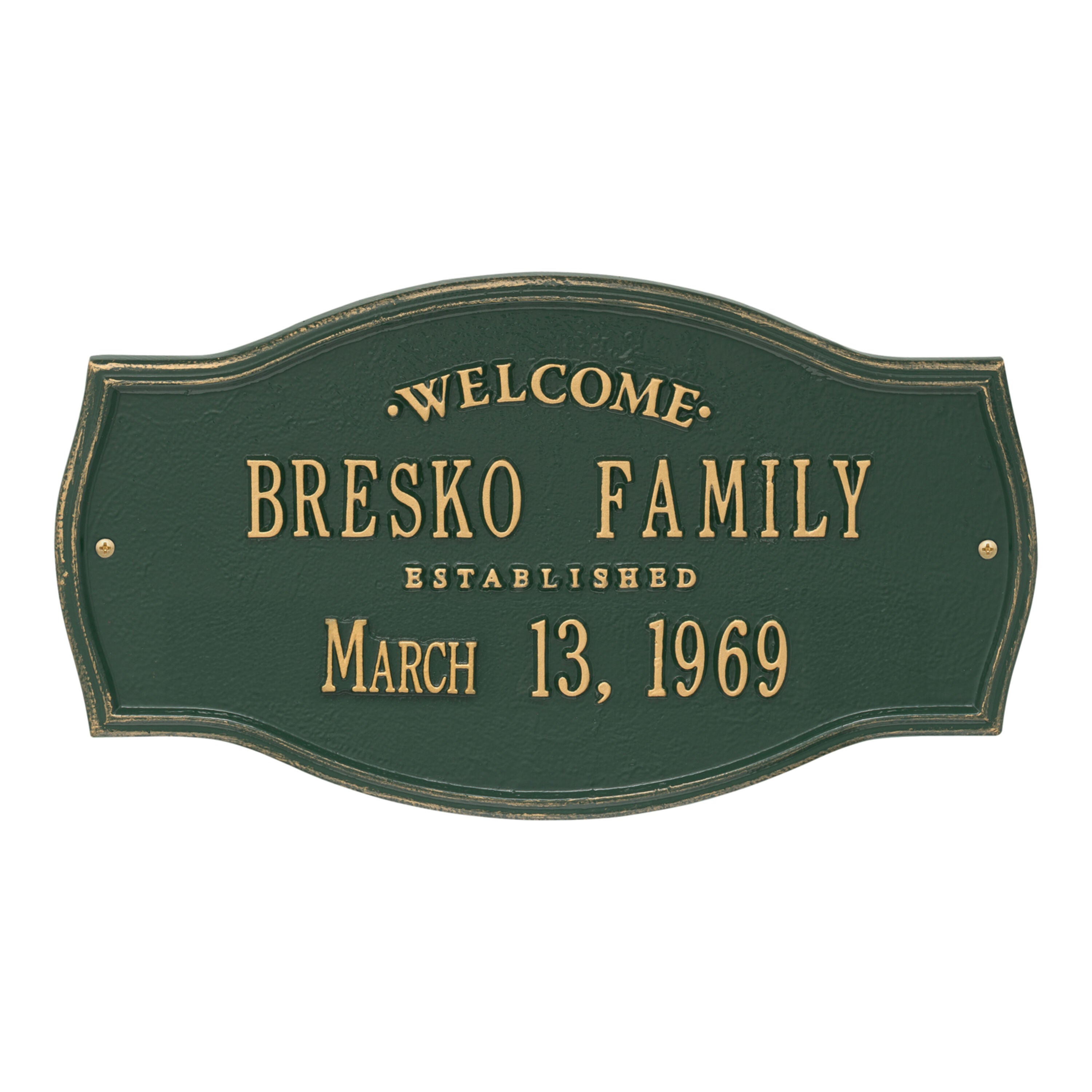 Heirloom Personalized Welcome Plaque | Plow & Hearth