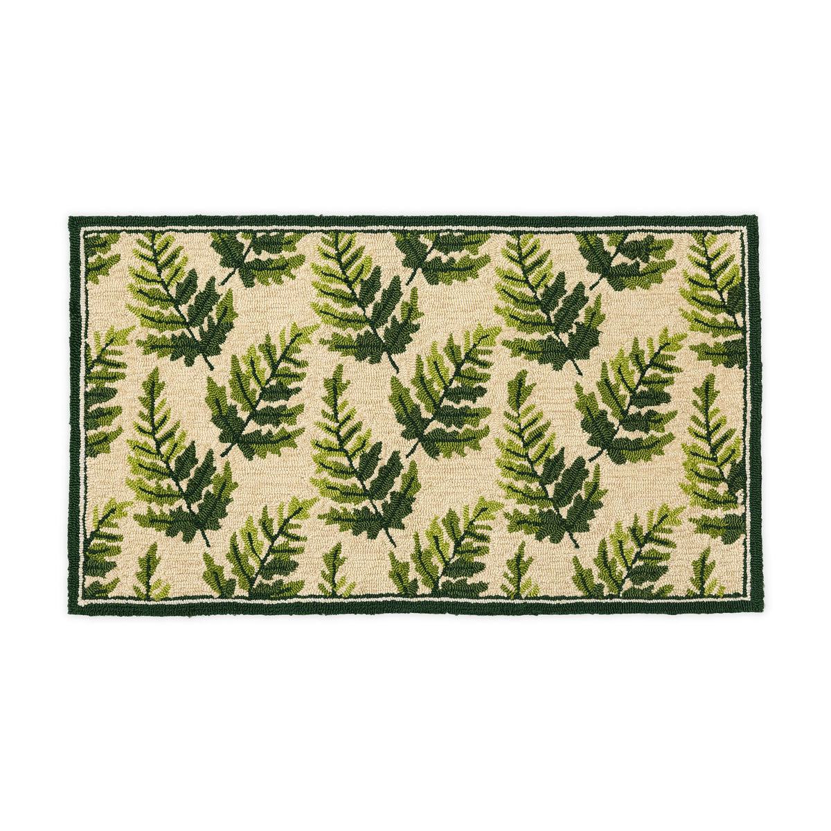 Fern Pattern Rug Indoor/Outdoor Fern Hooked Accent Rug – Plow & Hearth
