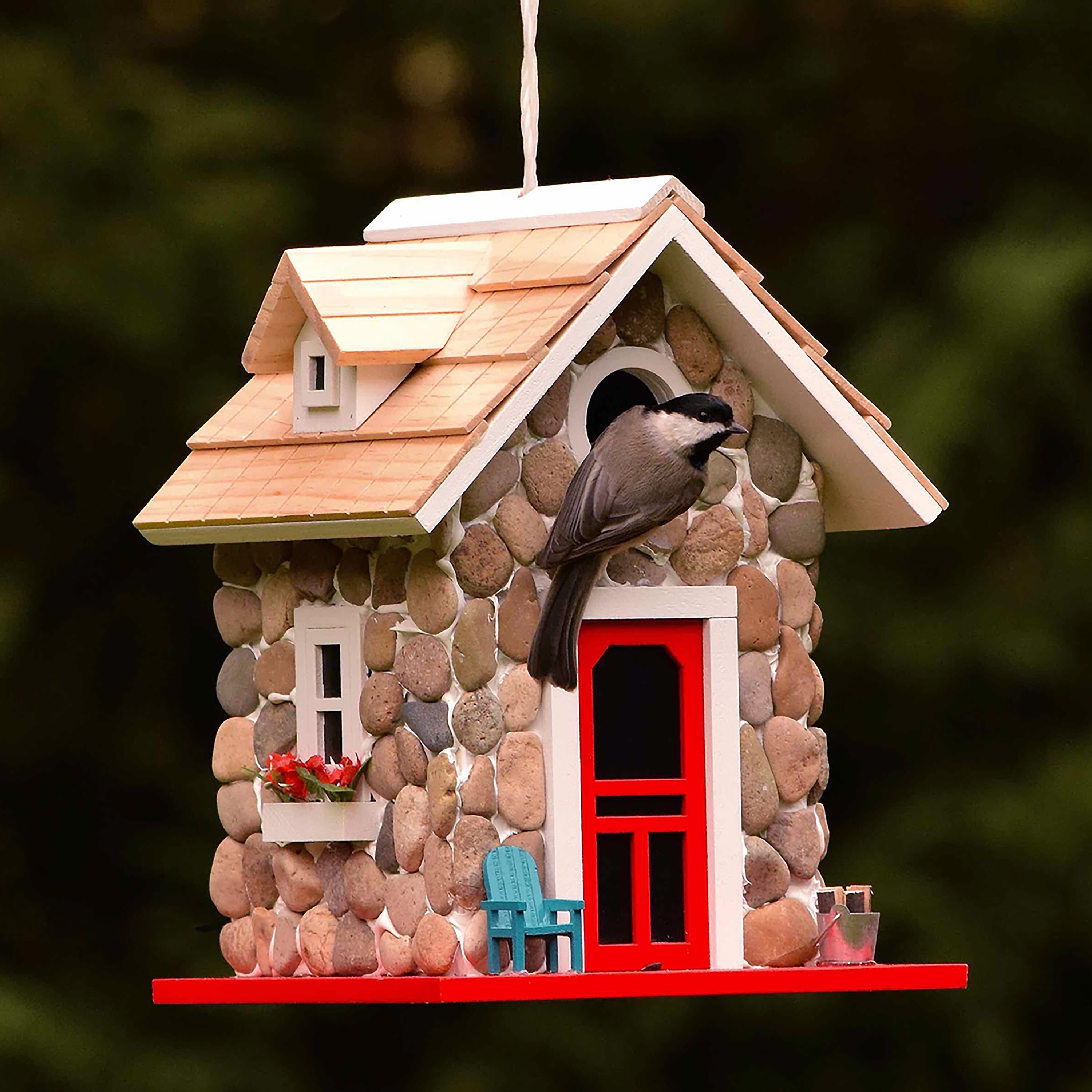 Plow & Hearth Stone Cottage Birdhouse - Thumbnail 3