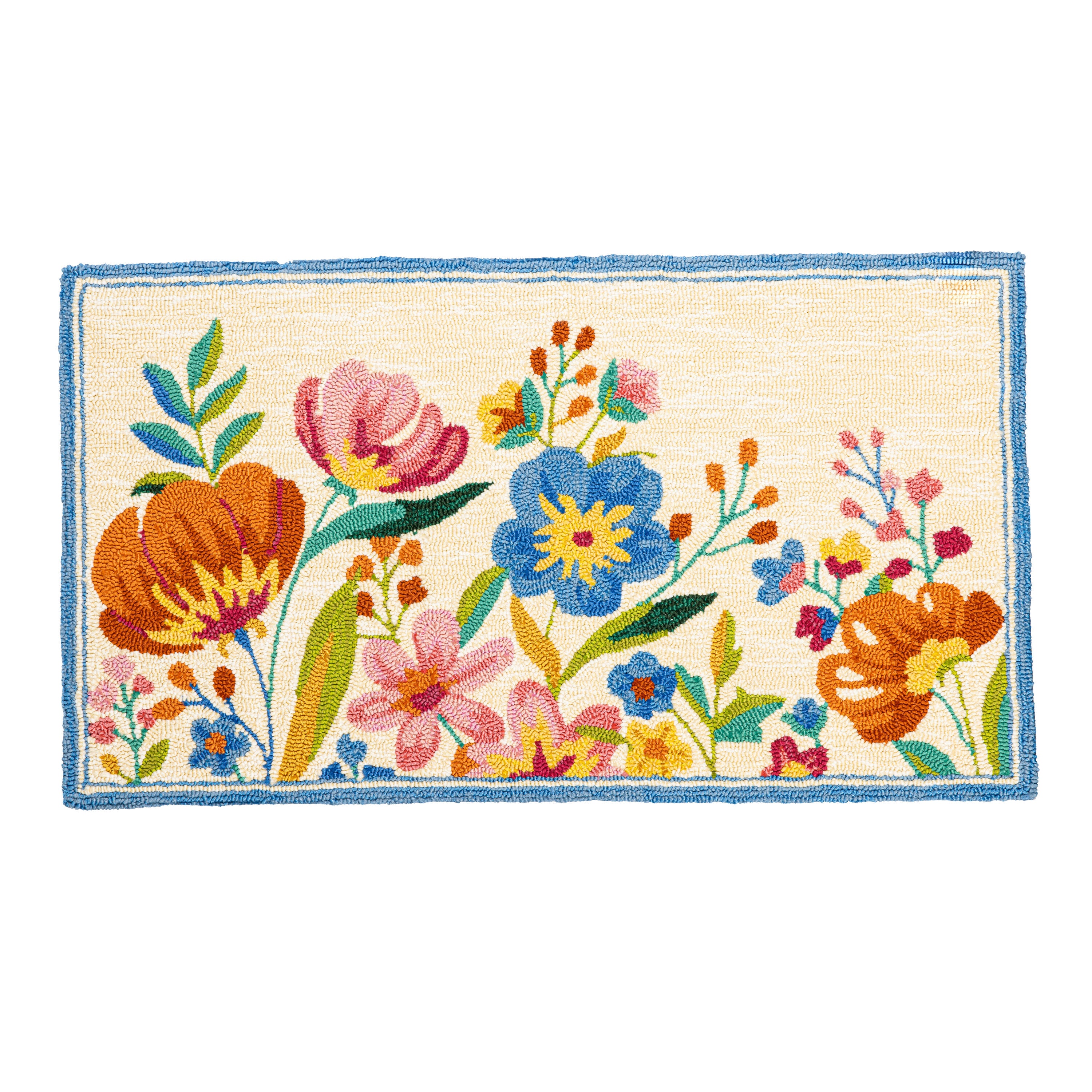 Spring Bloom Indoor/Outdoor Hooked Rug 24