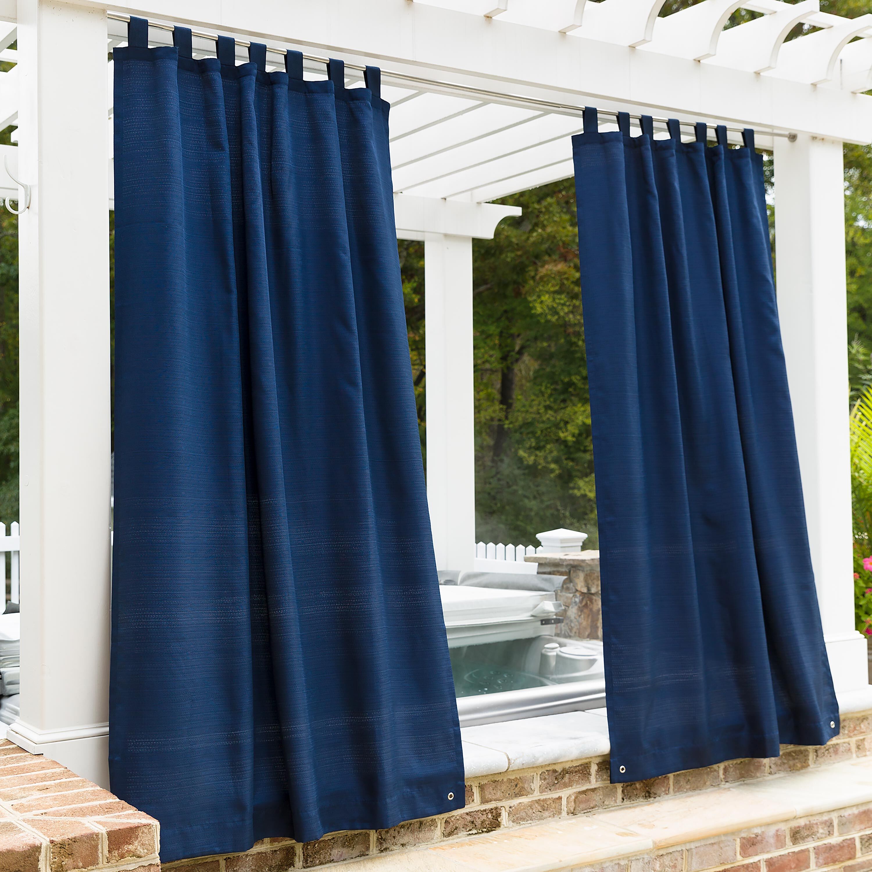 Plow & Hearth Grasscloth Outdoor Curtain Panel