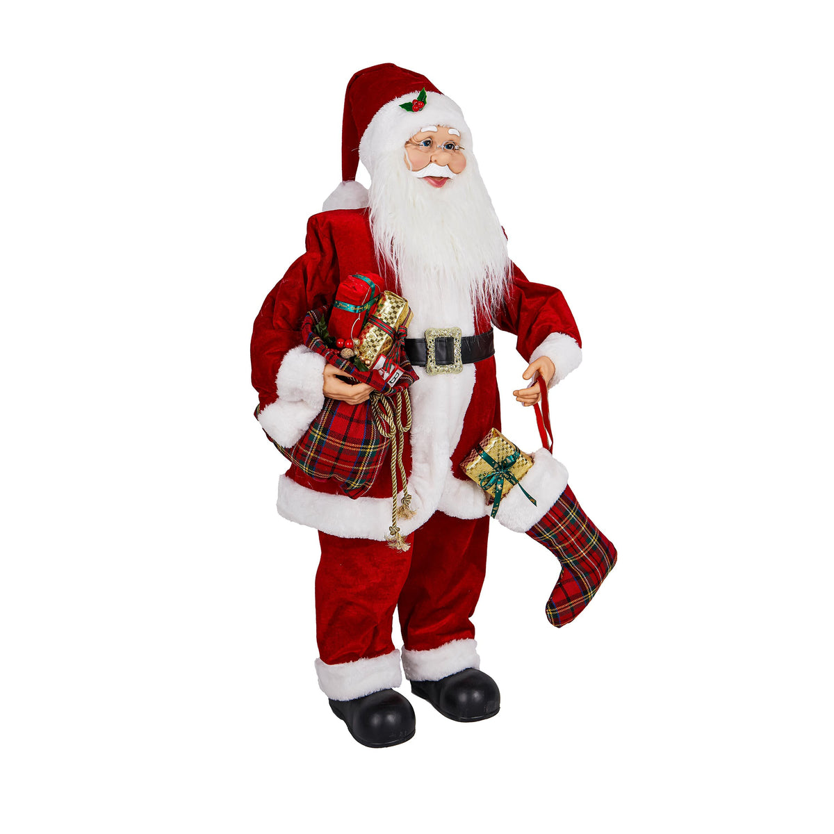 Led Rooftop Dancing Santa Traditional Santa LED Table Decor Dancing Santa Claus with Music, 39.5 ...