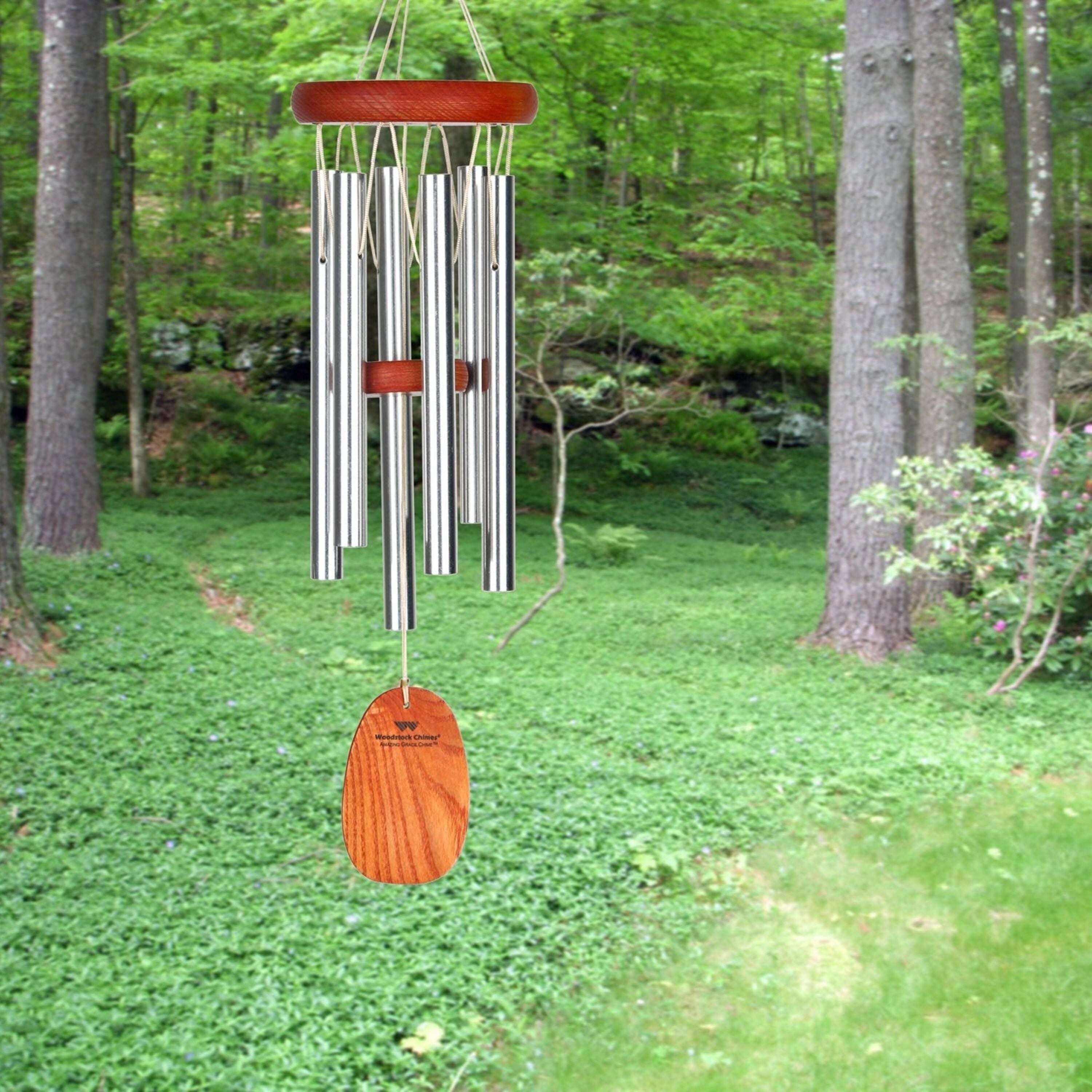Small Weather-Resistant Aluminum & Bamboo Amazing Grace Tone Wind