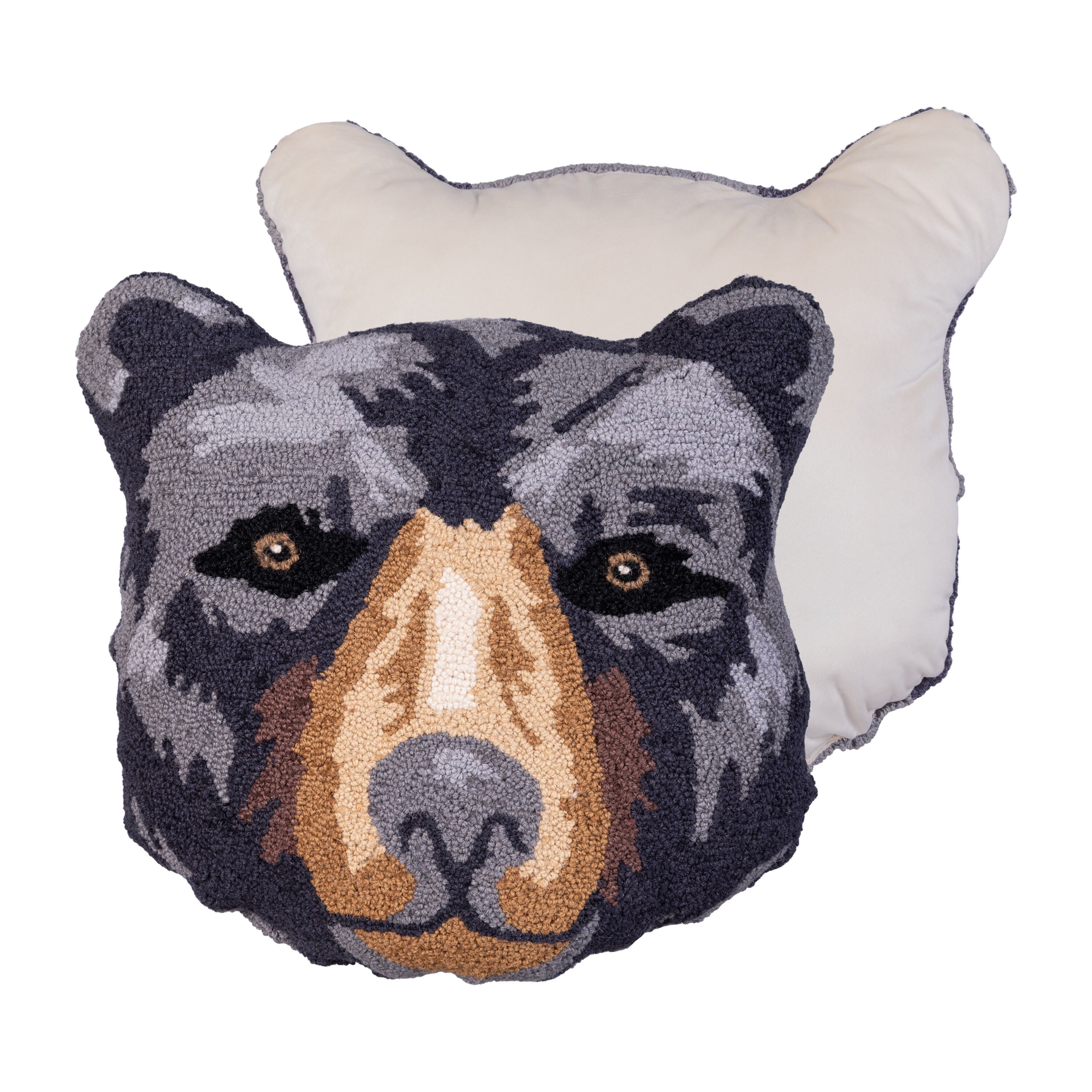 Plow & Hearth Bear Shaped Hooked Pillow - Thumbnail 2
