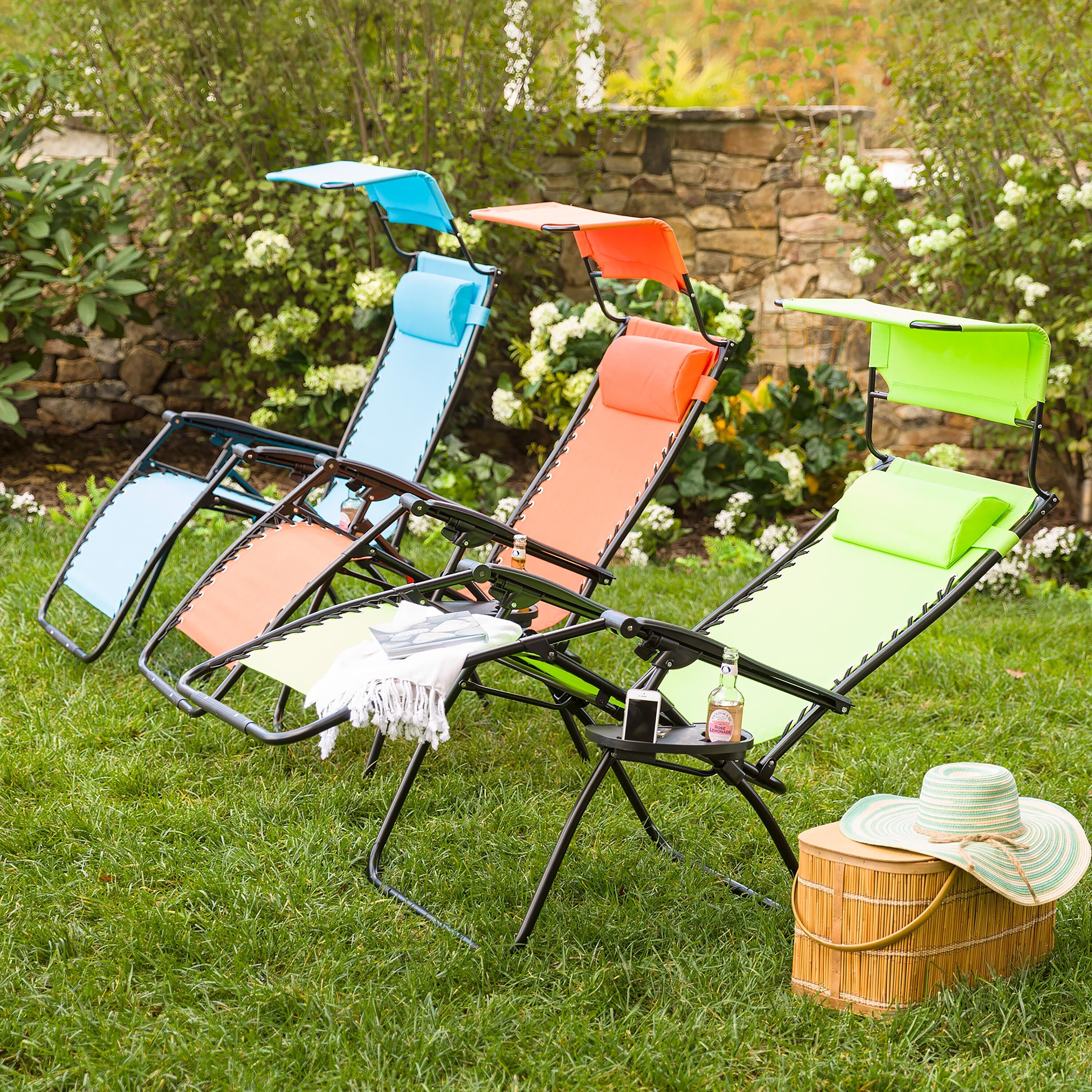 Zero Gravity Chair With Awning | Seating | Plow & Hearth