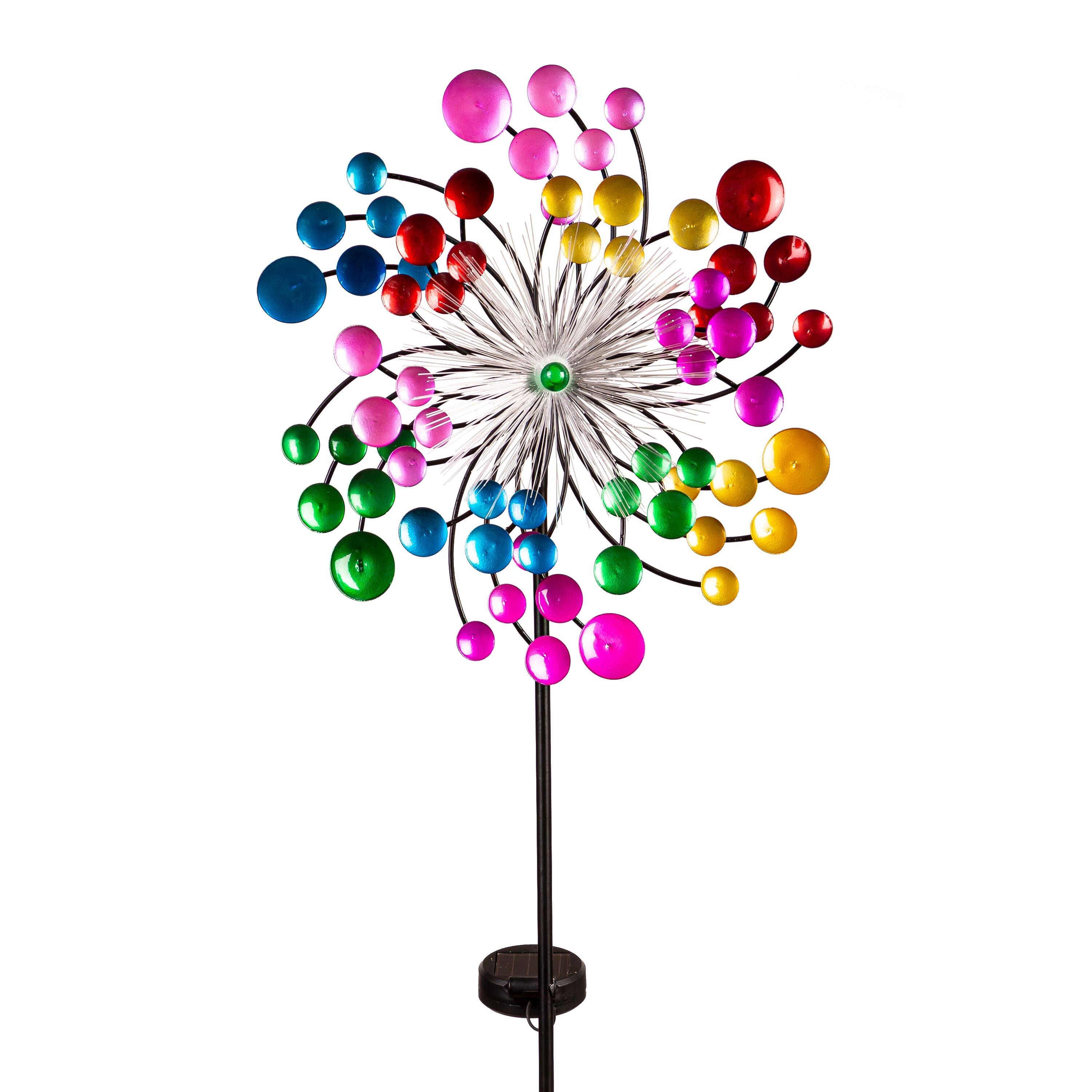 Solar Fiber Optic Color Pop Wind Spinner – Plow & Hearth