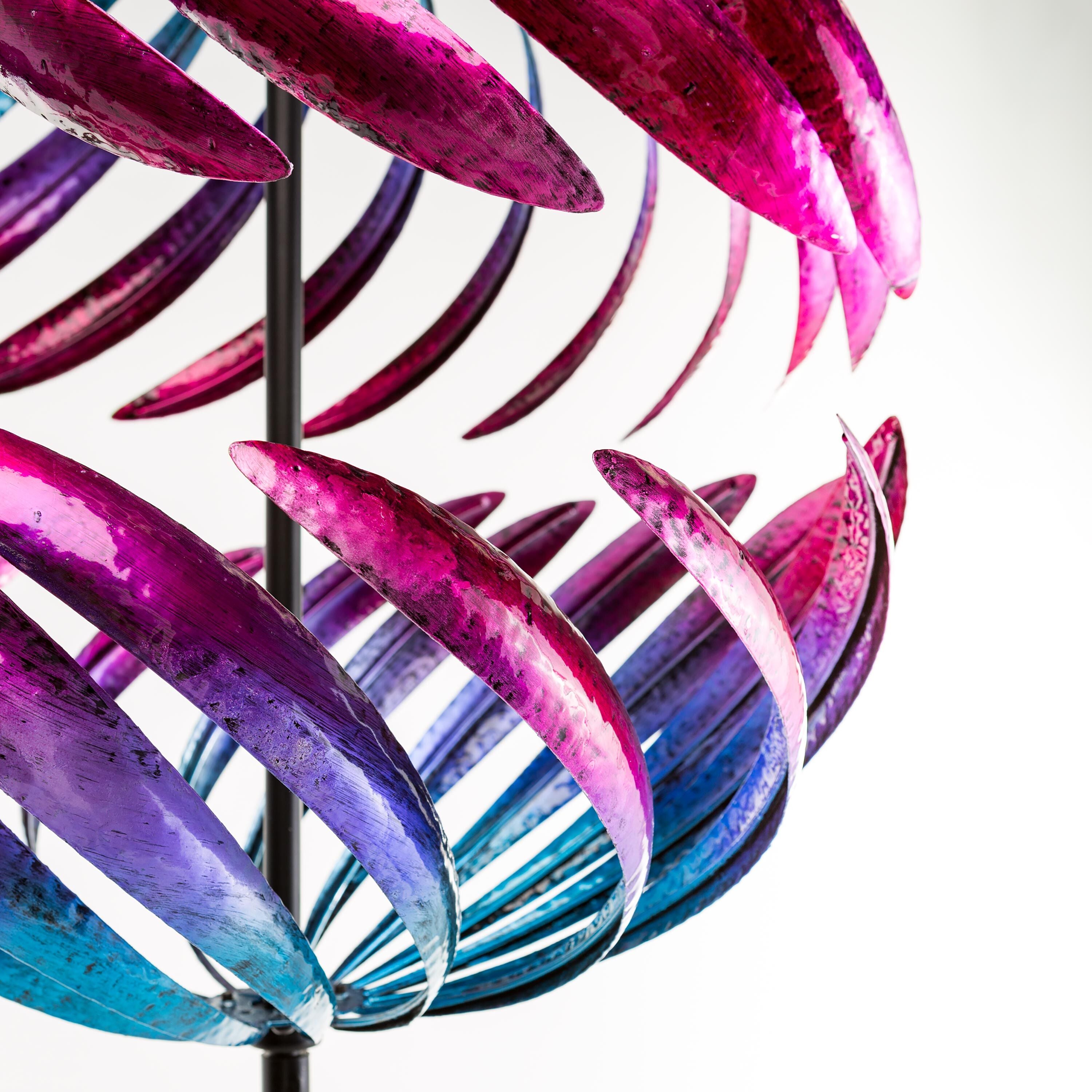 Split Sphere Metal Garden Wind Spinner – Plow & Hearth