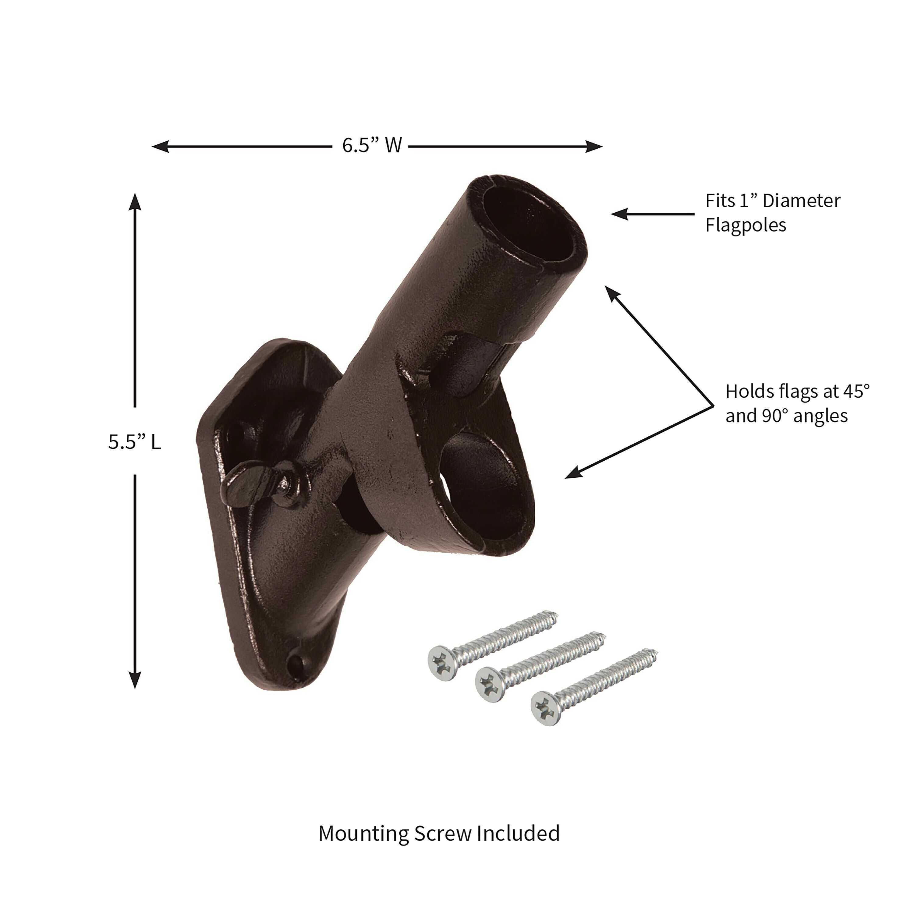 Evergreen Cast Iron House Flag Bracket