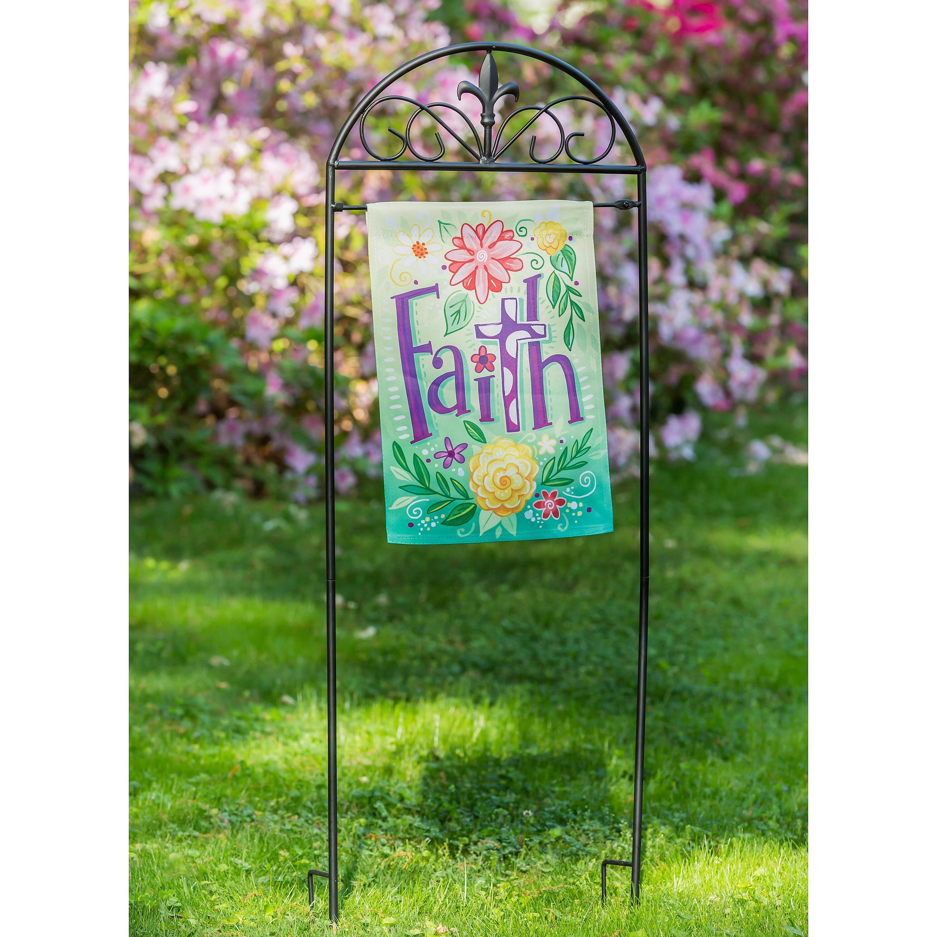 Evergreen Garden Flag Arbor Stand - Thumbnail 2