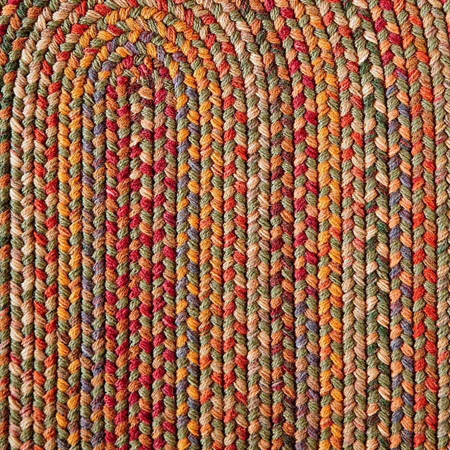 Blue Ridge Rug Falllout Blue Ridge Wool Braided Rug, 3' x 5' | Plow & Hearth