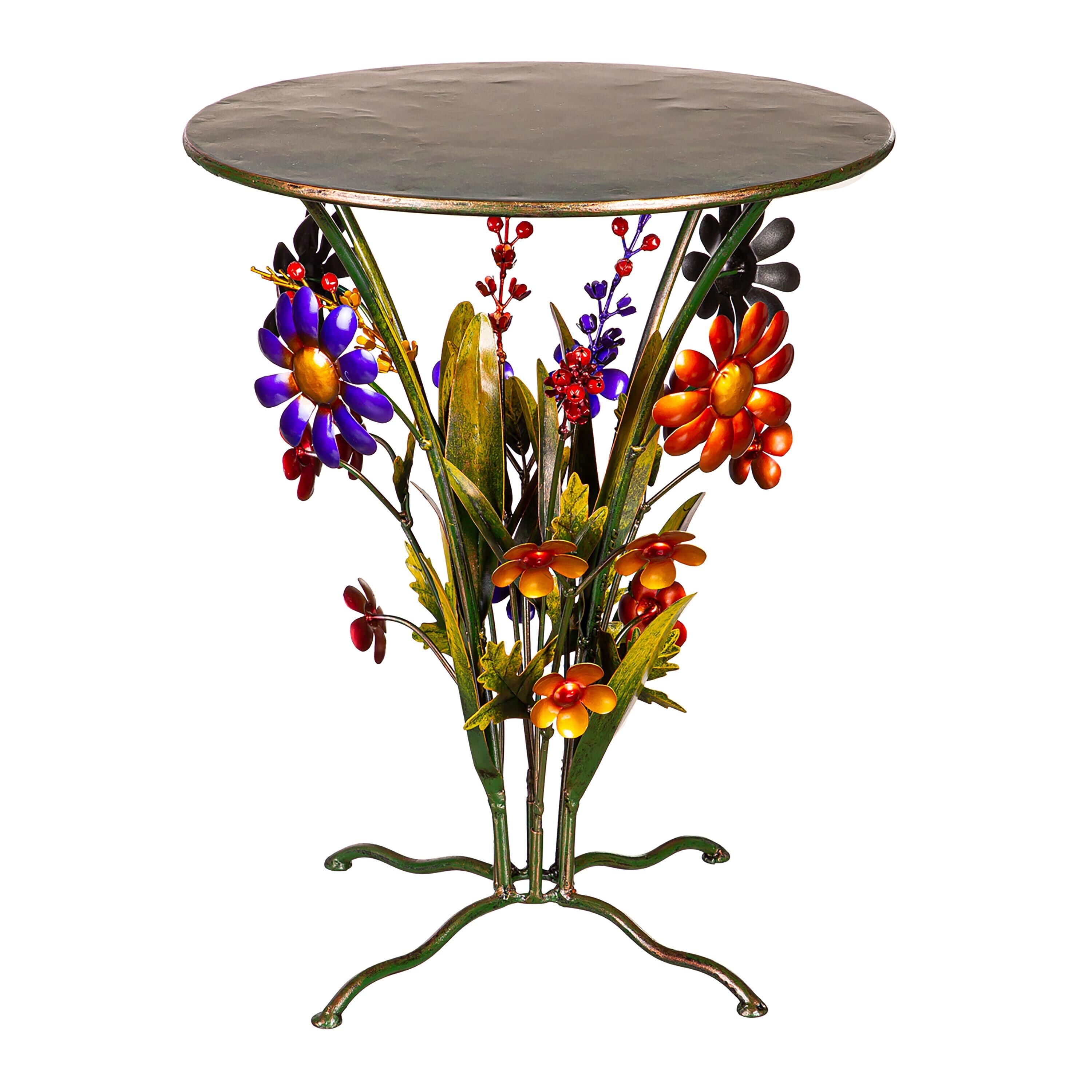 Handcrafted Metal Daisy Side Table – Plow & Hearth