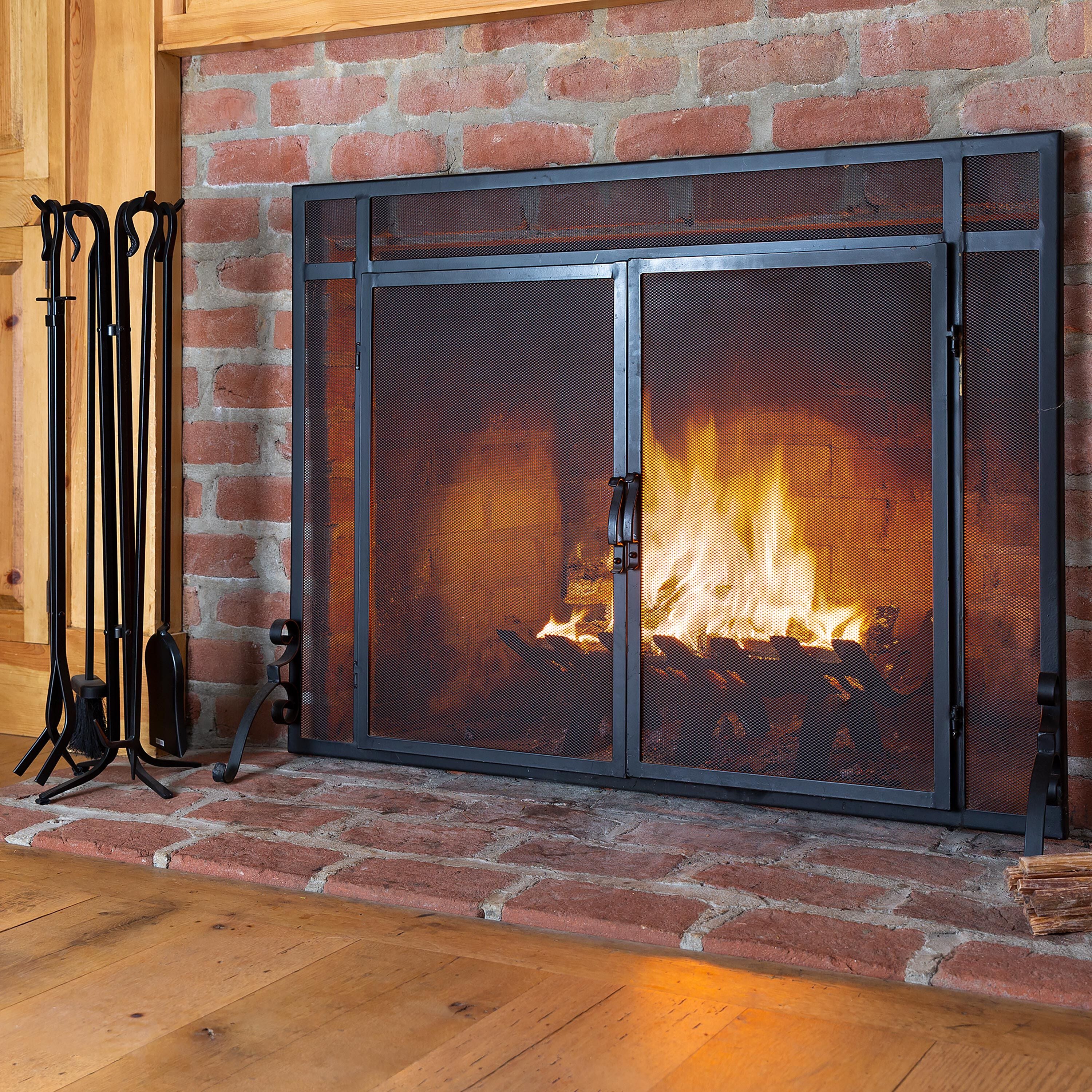 Plow & Hearth Hand Forged Fireplace Tool Set - Thumbnail 5