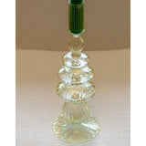 Buttercream Yellow Ribbed Candle Holder, Set of 2