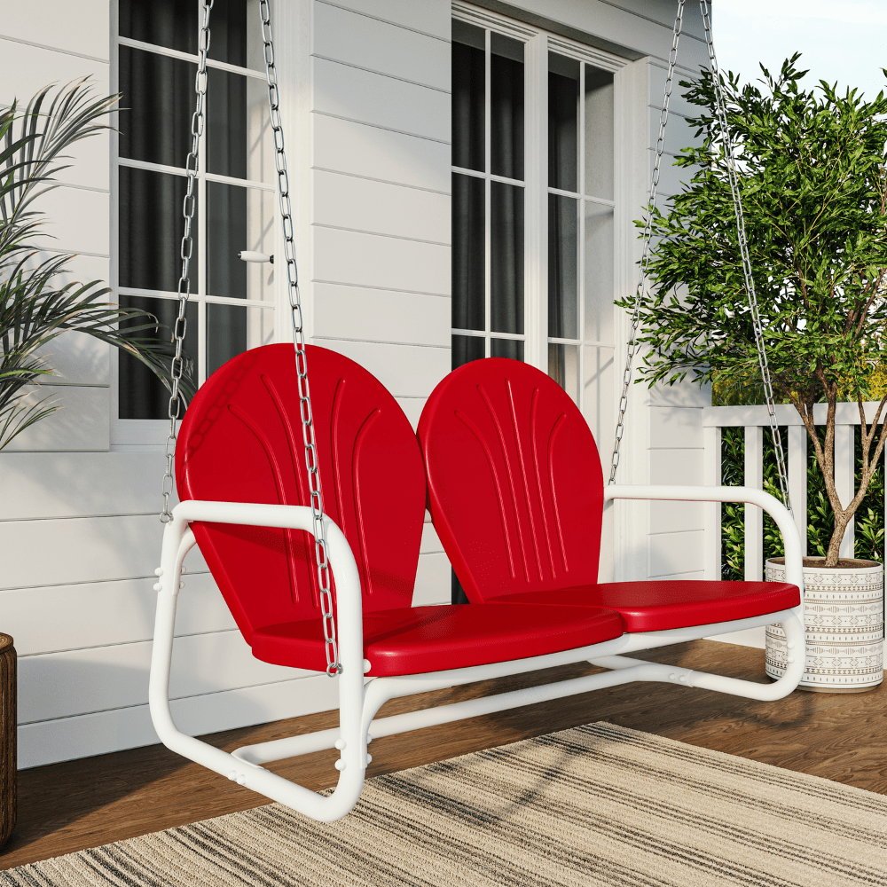 Live Casual Retro Metal Porch Swing
