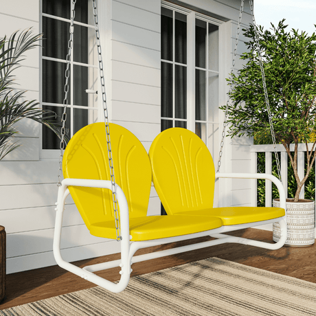 Live Casual Retro Metal Porch Swing