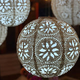 Stella Luxe Globe Boho Pearl 12" LED Lantern (Battery Powered)