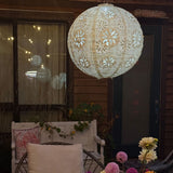 Stella Luxe Globe Boho Pearl 18" LED Lantern (Battery Powered)