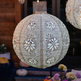 Stella Luxe Globe Boho Pearl 18" LED Lantern (Battery Powered)