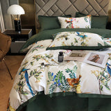 Luxury Birds Garden Long-Staple Cotton Bedding Set
