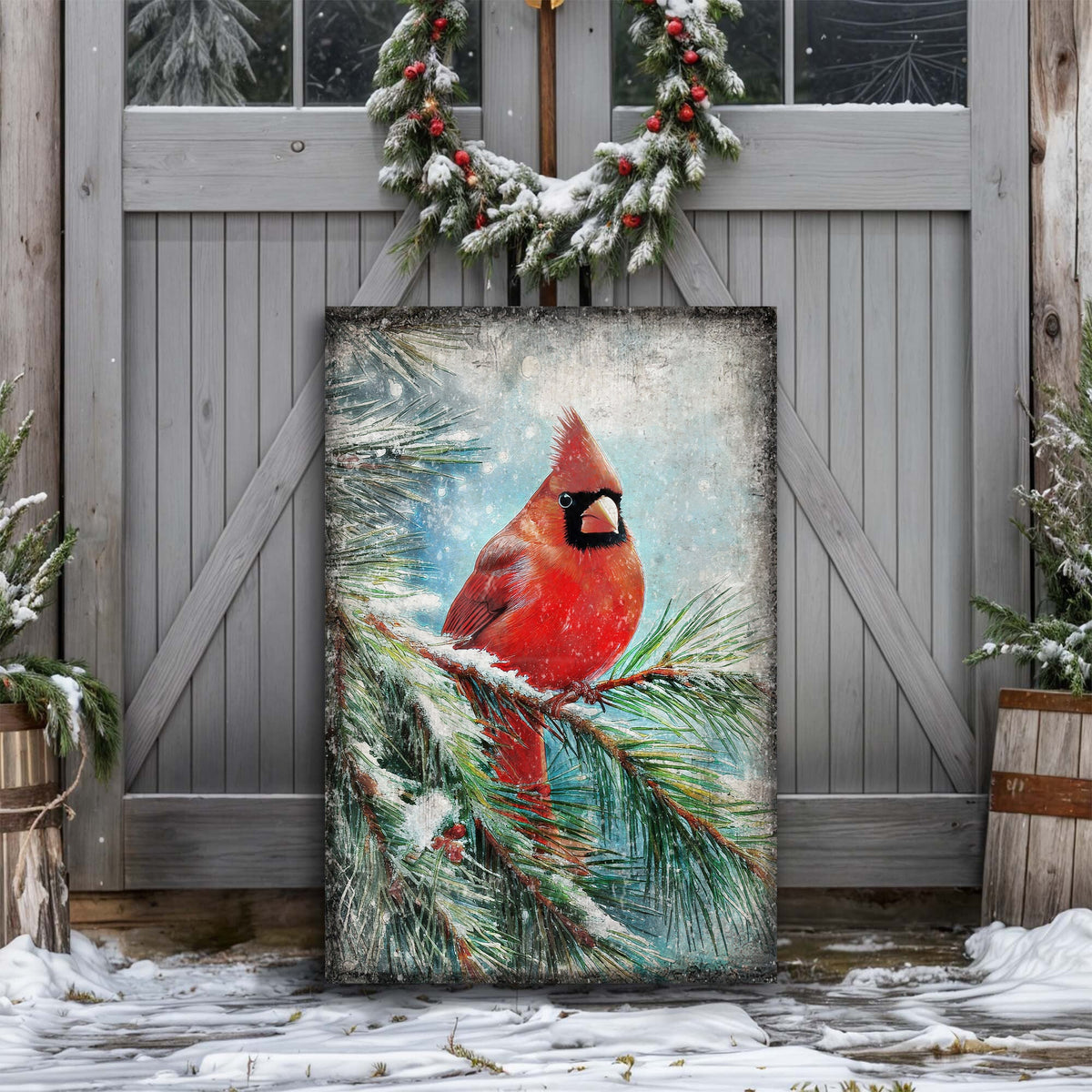 Vintage Cardinal Christmas Wall Art – Plow & Hearth