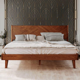 Rorns Gazelle Platform Bed Frame With Headboard