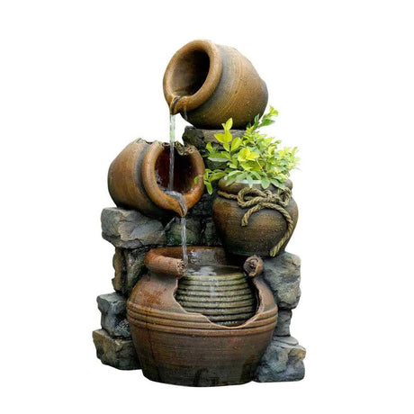2-in-1 Outdoor Water Fountain Planter