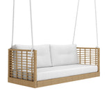 East Green Millie Love Seat Porch Swing with Cushions