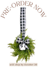 Mini Christmas Cabinet Wreath - Ship by 10/30/2026